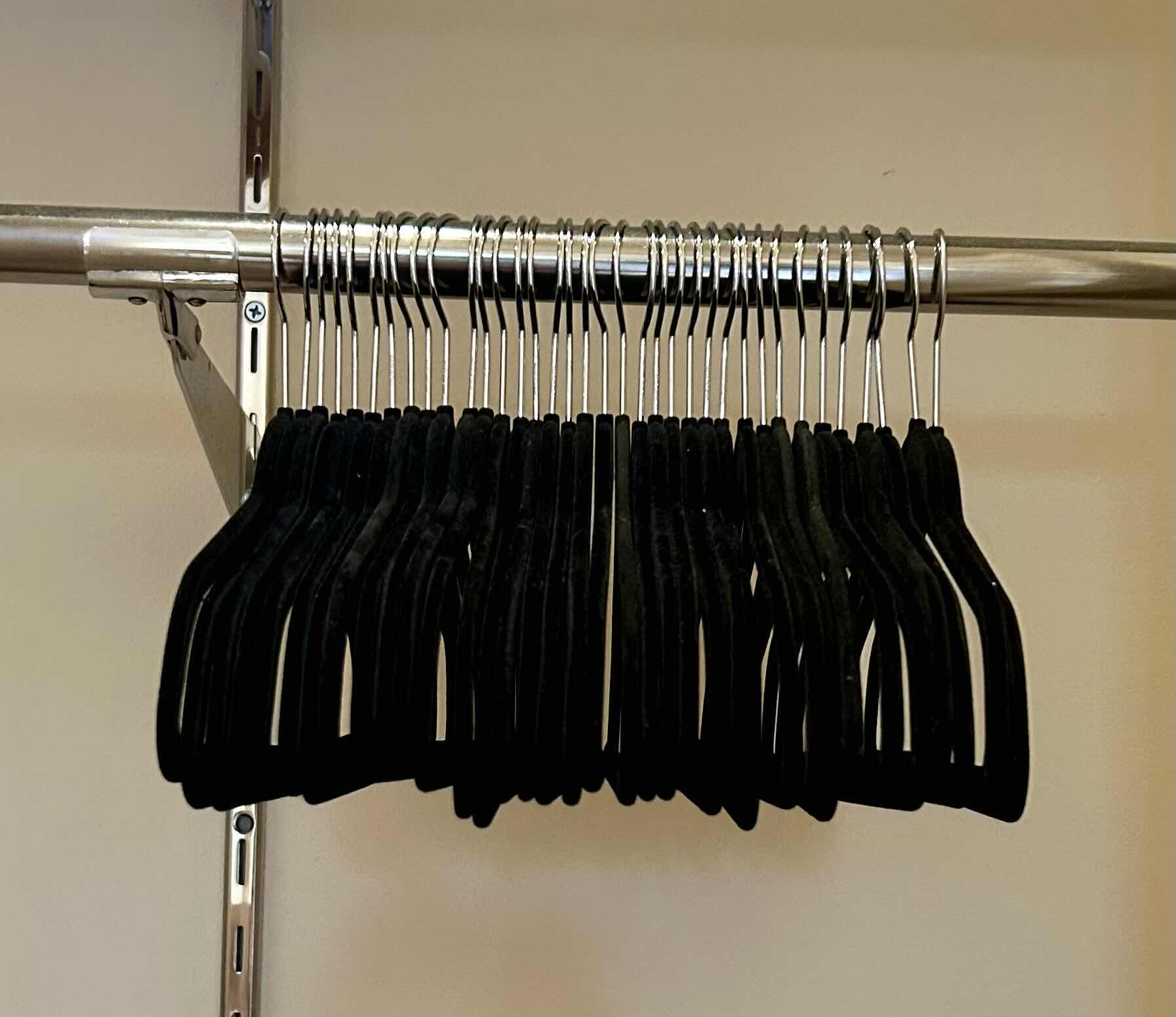 Photo 1 of 36 BLACK VELVET WRAPPED CLOTHES HANGERS