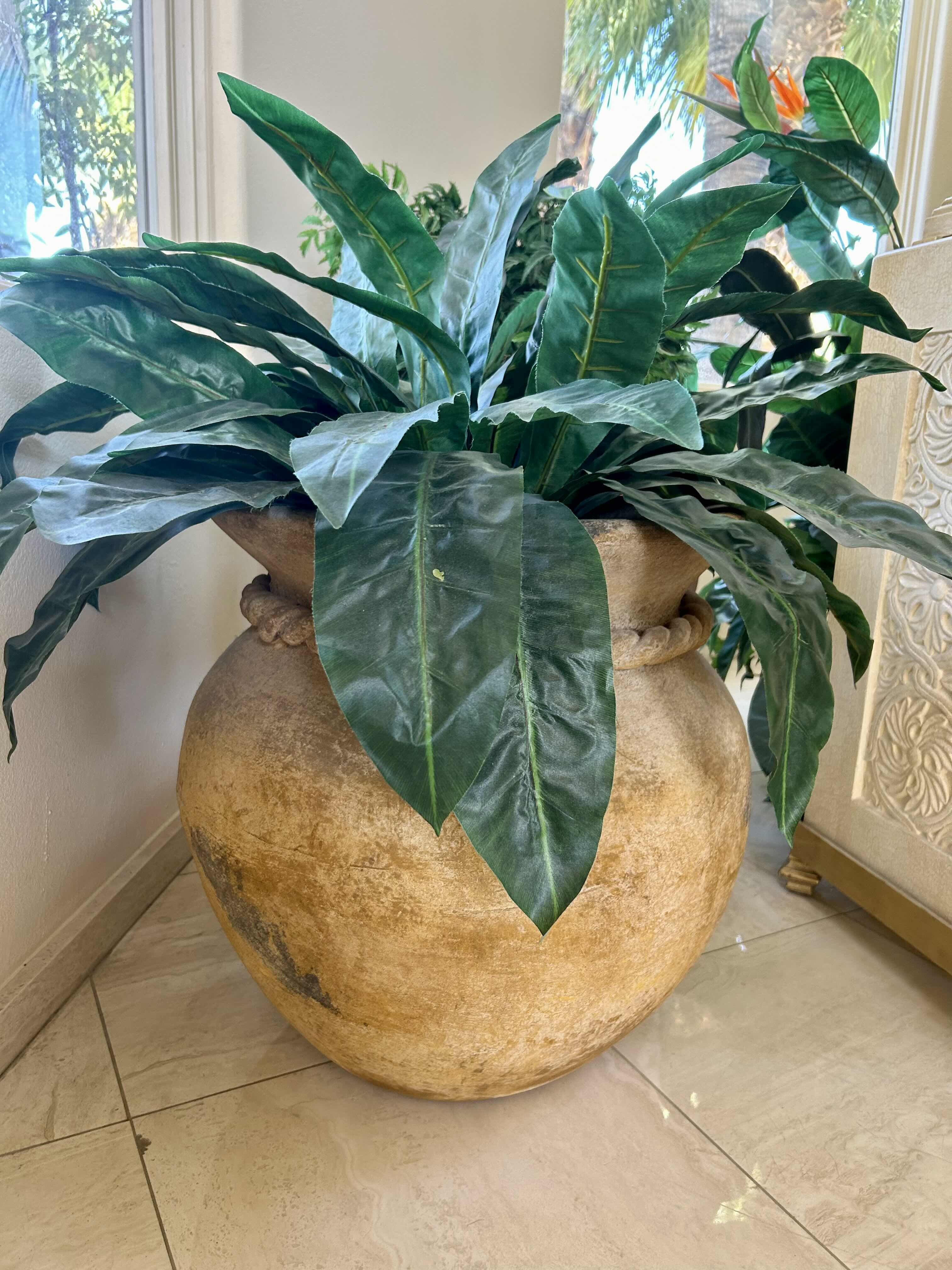 Photo 1 of FAUX PLANT IN LARGE PLANTER POT 36” H