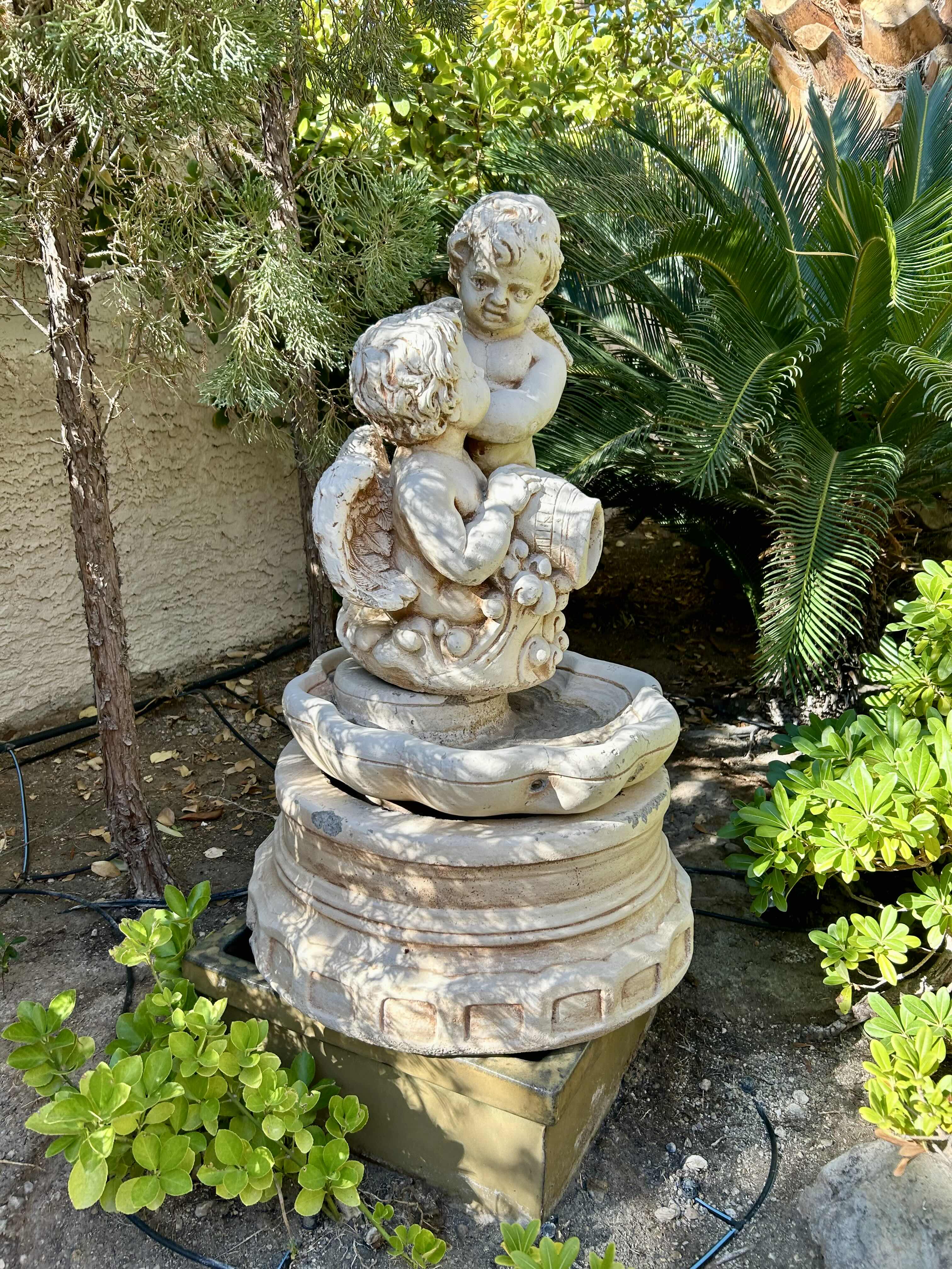 Photo 1 of CHERUB ANGEL OUTDOOR FOUNTAIN 34”H (HEAVY)