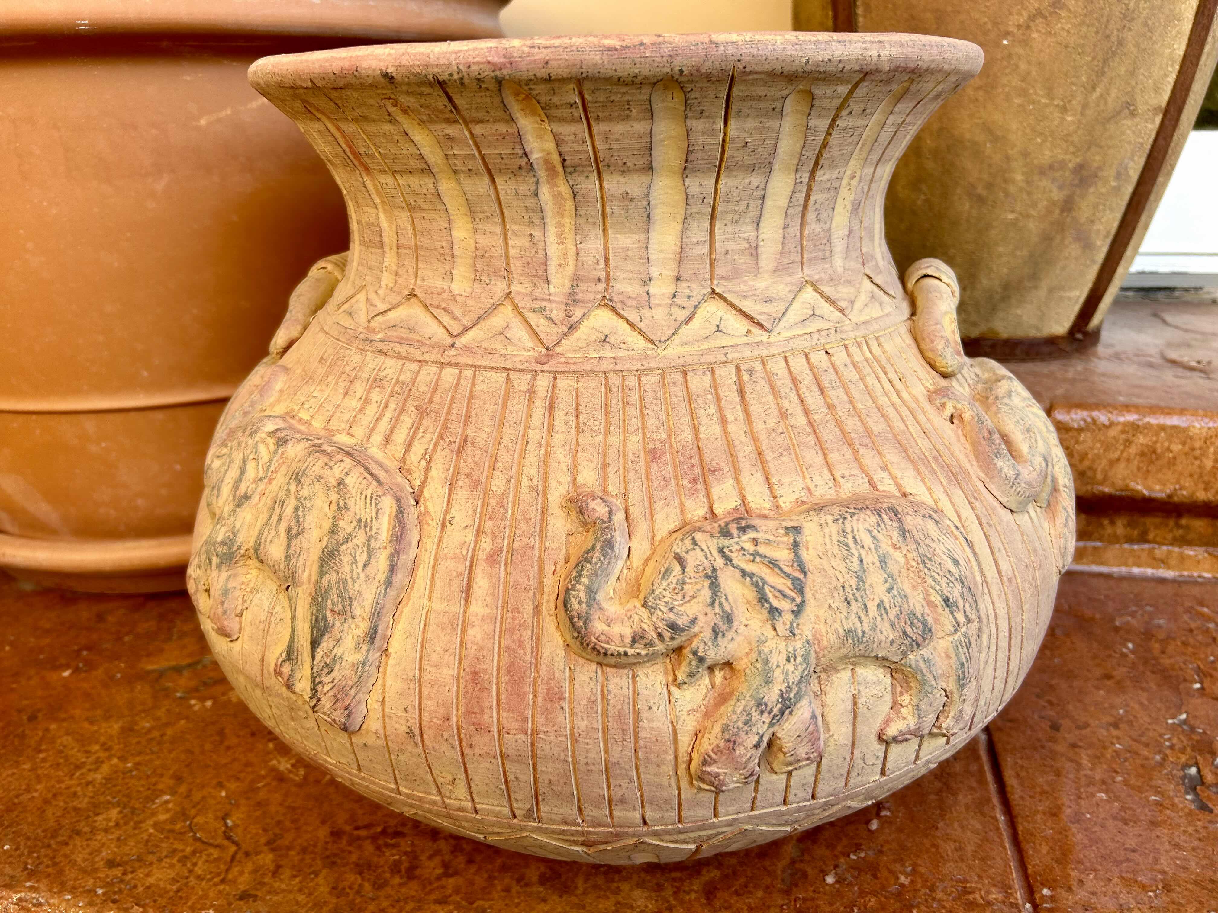 Photo 2 of CERAMIC ELEPHANT DECORATIVE PATIO PLANTER 17” H