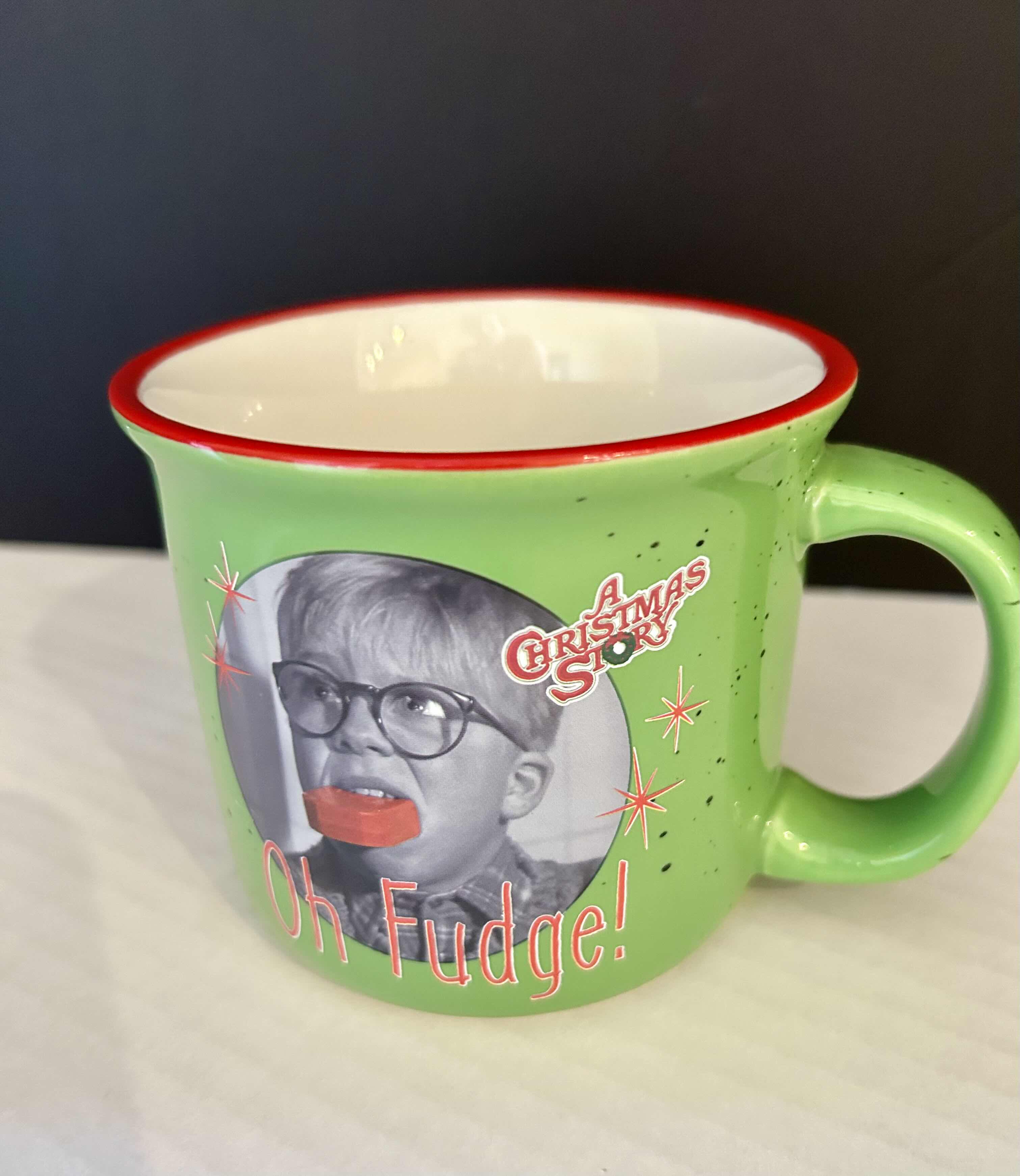 Photo 2 of OH FUDGE 14OZ CERAMIC CAMPER MUG FROM A CHRISTMAS STORY