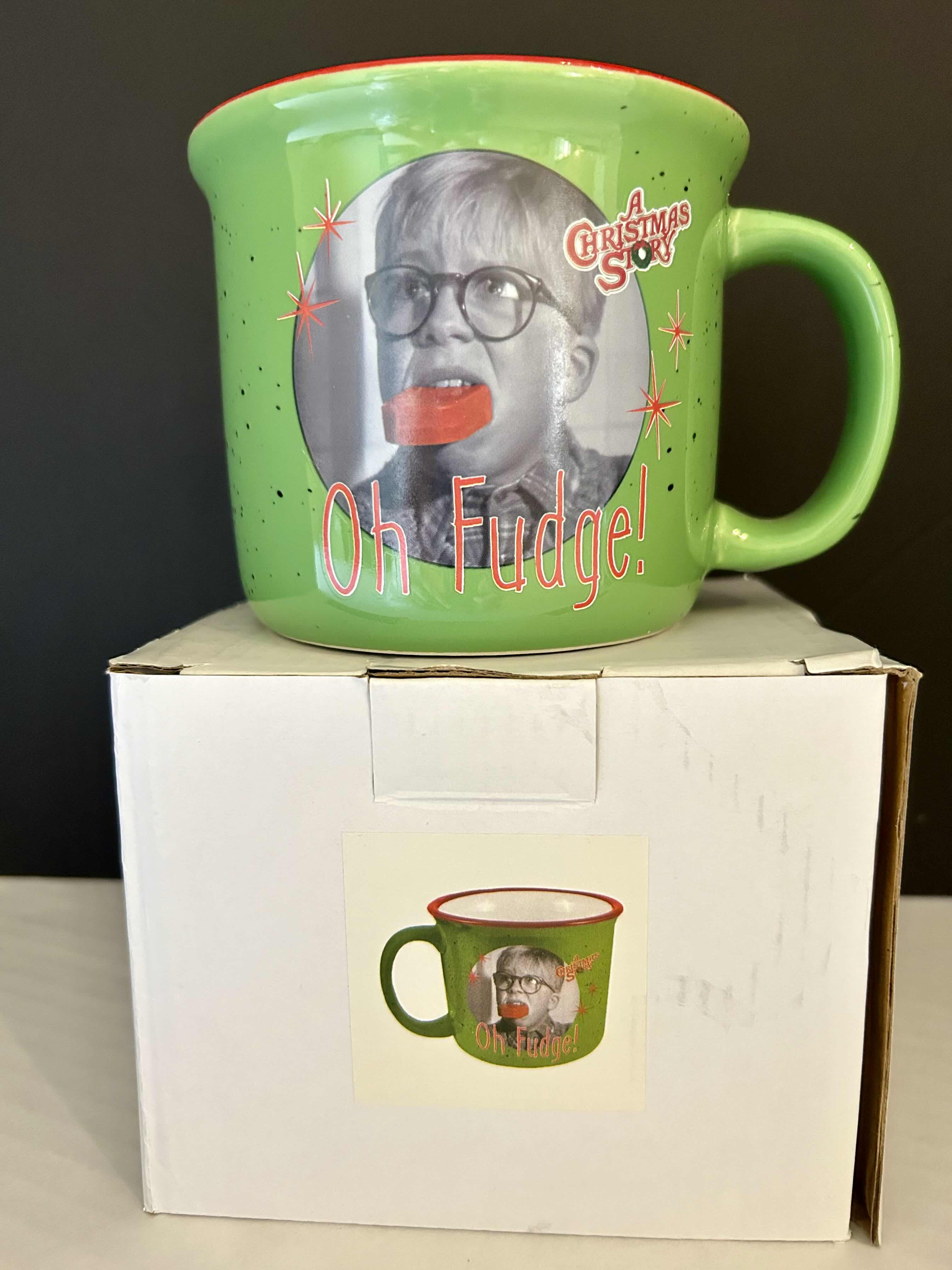 Photo 1 of OH FUDGE 14OZ CERAMIC CAMPER MUG FROM A CHRISTMAS STORY