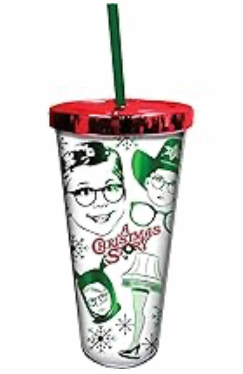 Photo 1 of SPOONTIQUES A CHRISTMAS STORY FOIL CUP W/STRAW