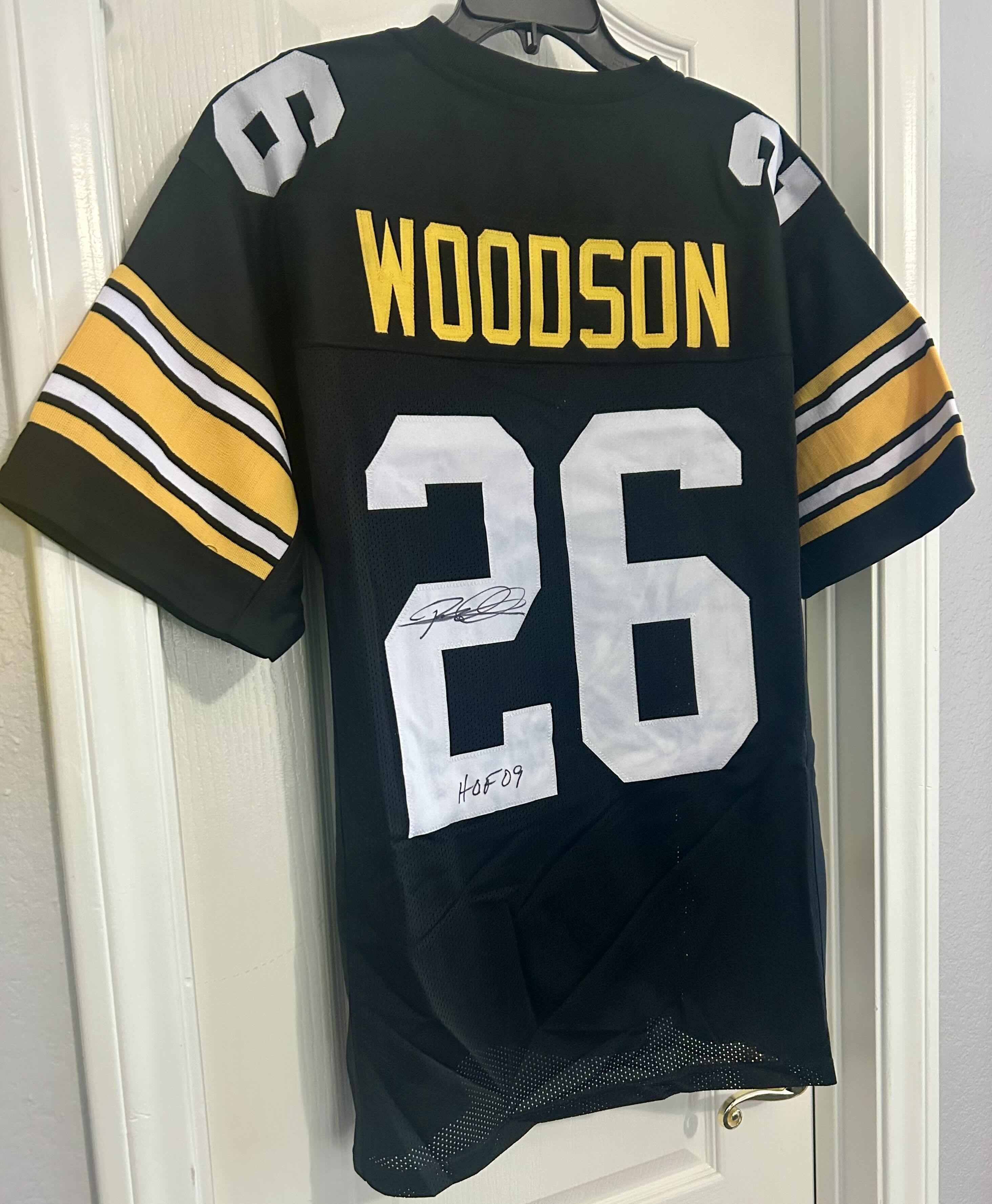 Photo 1 of AUTOGRAPHED ROD WOODSON “26” NFL JERSEY