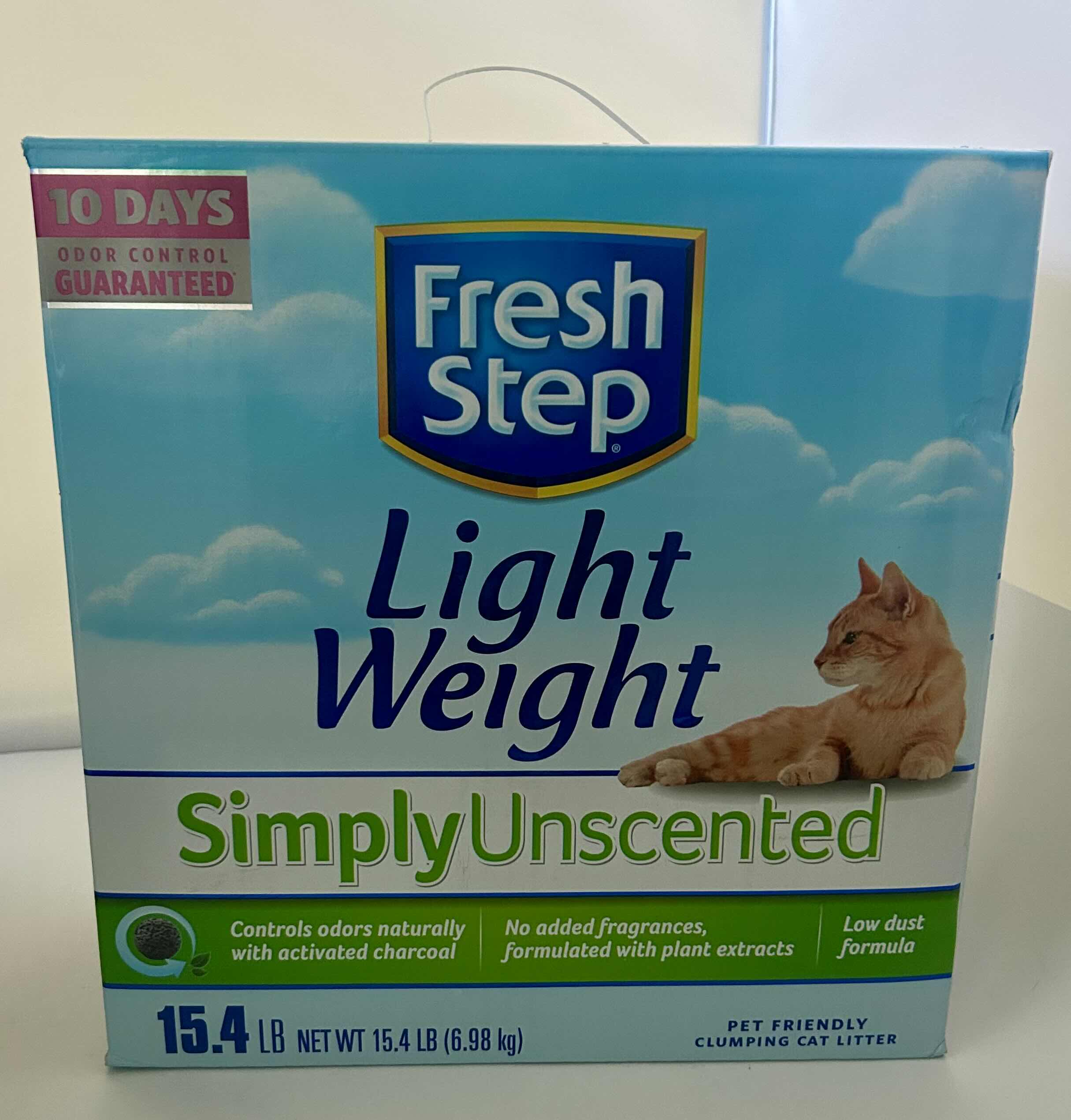 Photo 3 of 2- 15.4lb FRESH STEP SIMPLY UNSCENTED CLUMPING CAT LITTER AND BLUE SCOOP 