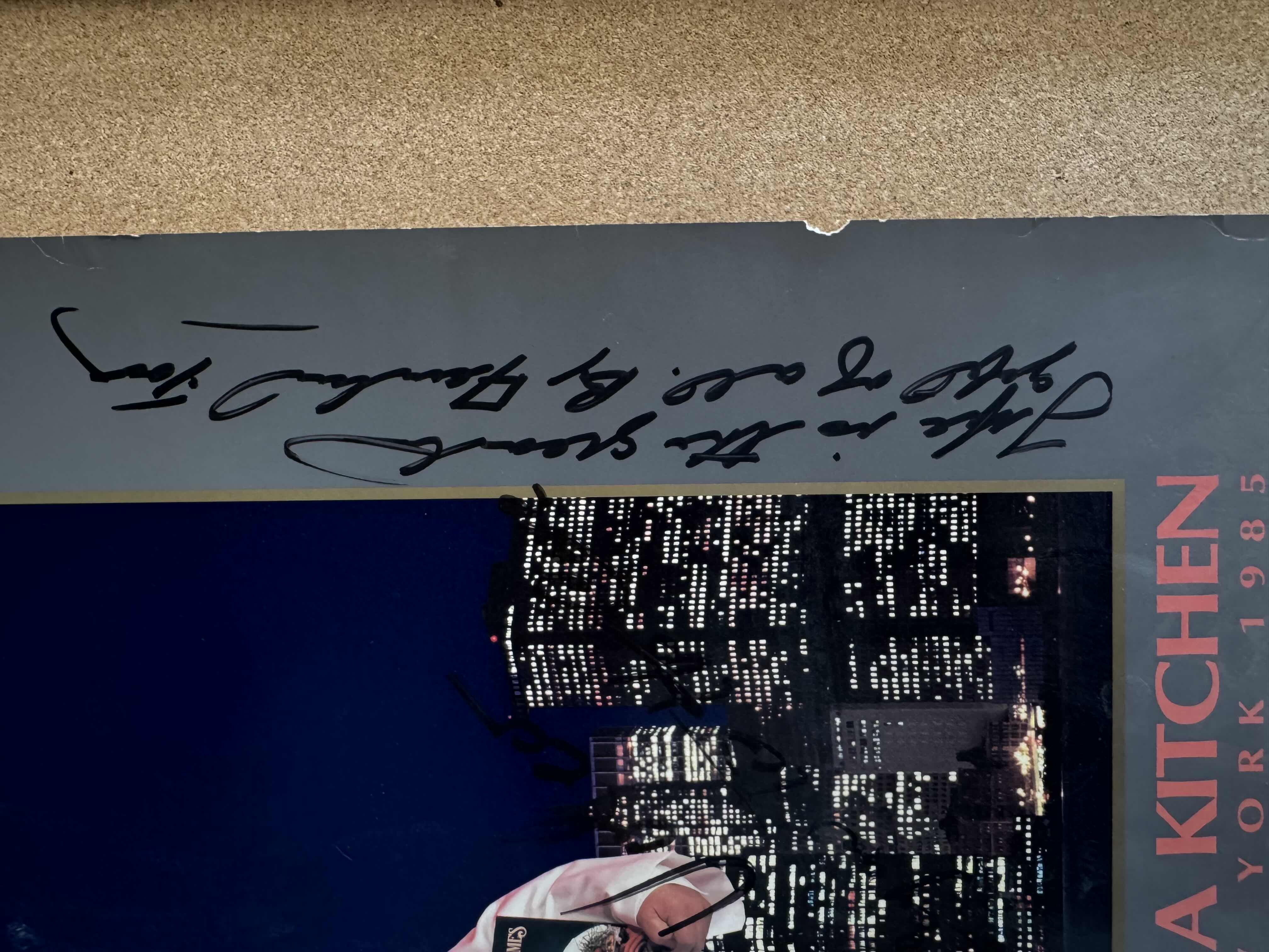 Photo 1 of VINTAGE, POSTER ONLY, CELEBRITY CHEF PAUL PRUDHOMME SIGNED “GIVE ME THE HINGRY…”, POSTER, K-PAUL’S LOUISIANA KITCHEN ON THE ROAD•NEW YORK 1985
26.5”H X 17.5”W