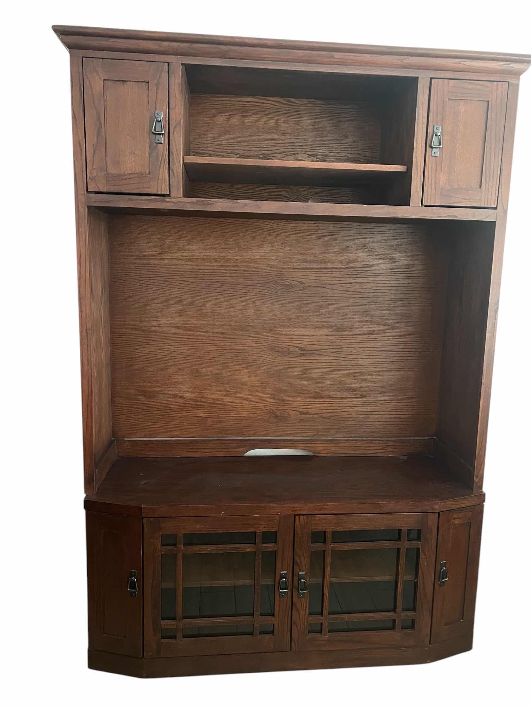 Photo 1 of LARGE WOODEN ENTERTAINMENT CENTER 51” X 17” x 81”H