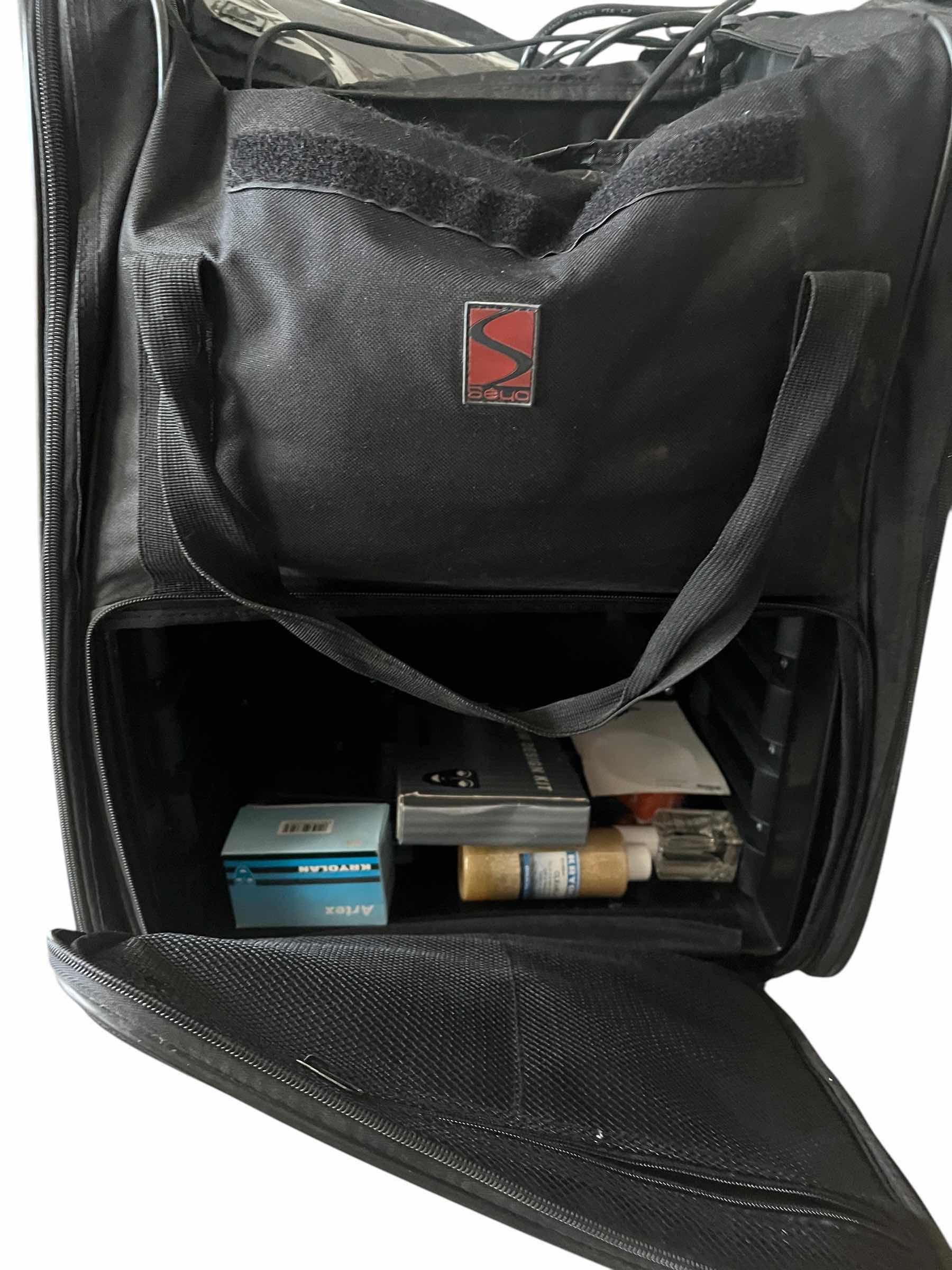 Photo 2 of KRYOLAN-PROFESSIONAL AIRBRUSH MAKEUP MACHINE-WITH ROLLING SUPPLY BAG.