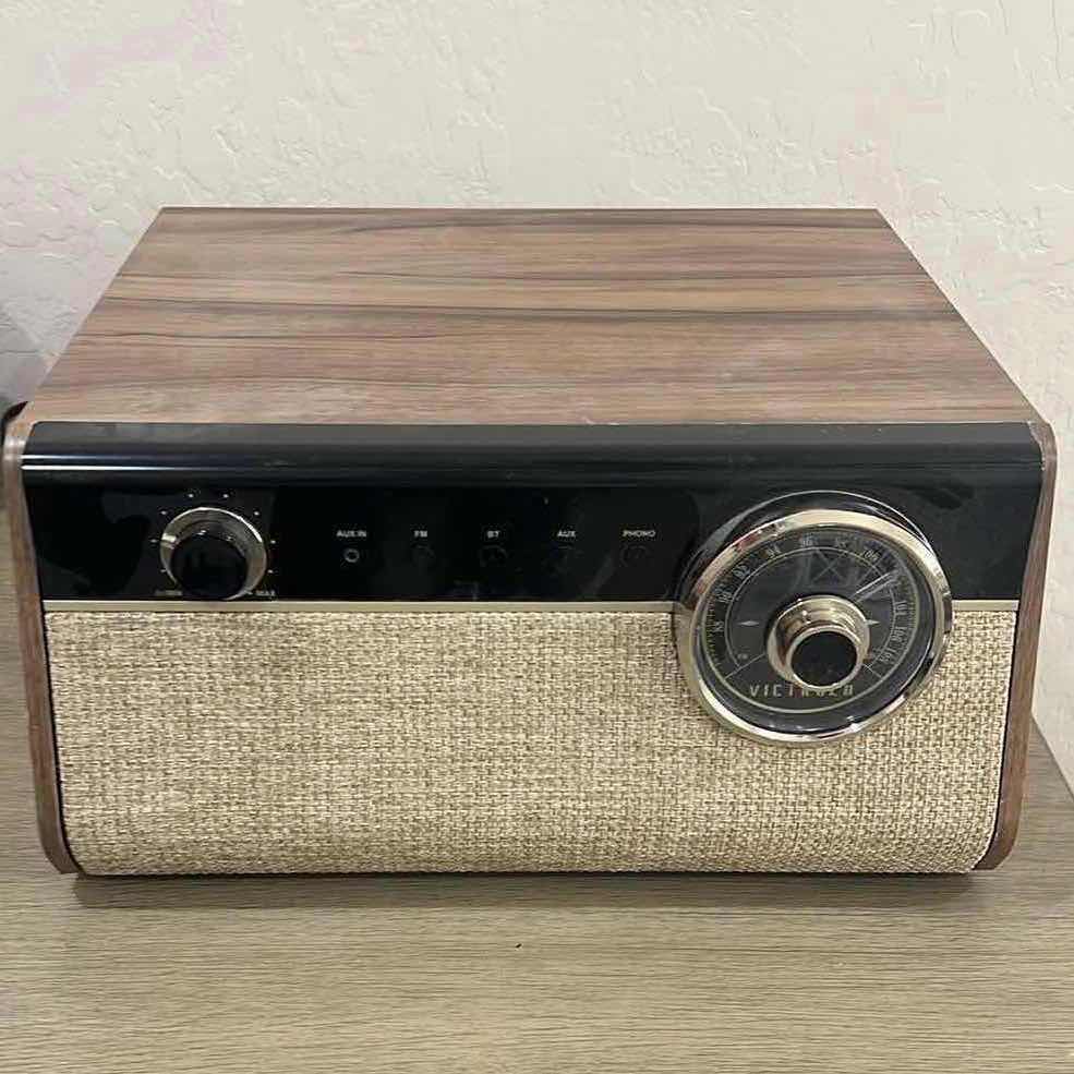 Photo 3 of VICTROLA-MID CENTURY MODERN STYLE BLUETOOTH VINYL RECORD PLAYER.