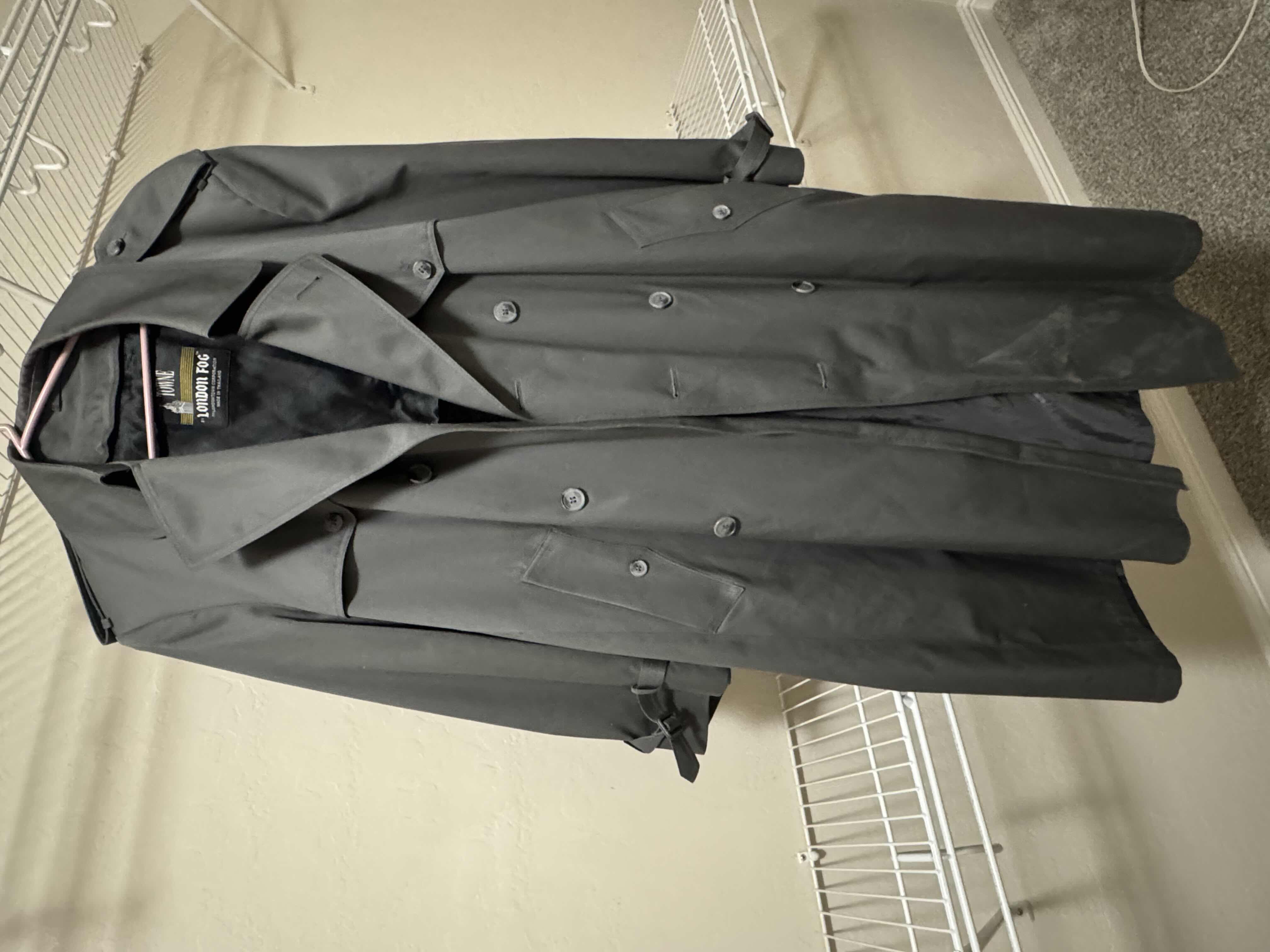 Photo 1 of LONDON FOG TRENCH COAT, GRAY SIZE 44L