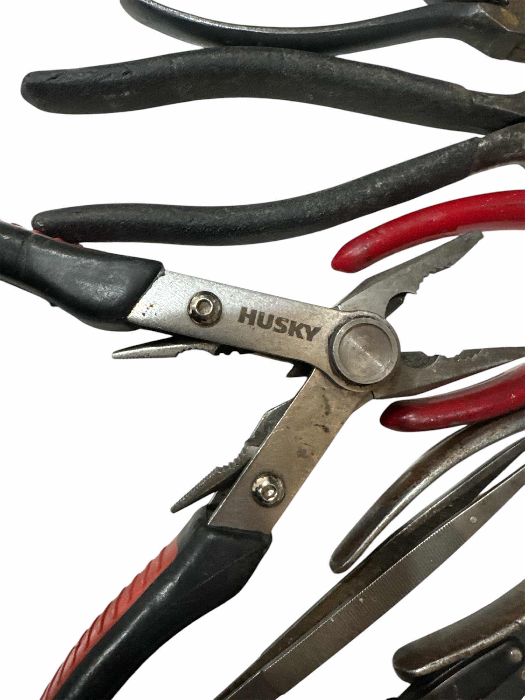 Photo 1 of VARIOUS TOOLS-PLIARS AND WIRE CUTTERS ETC.