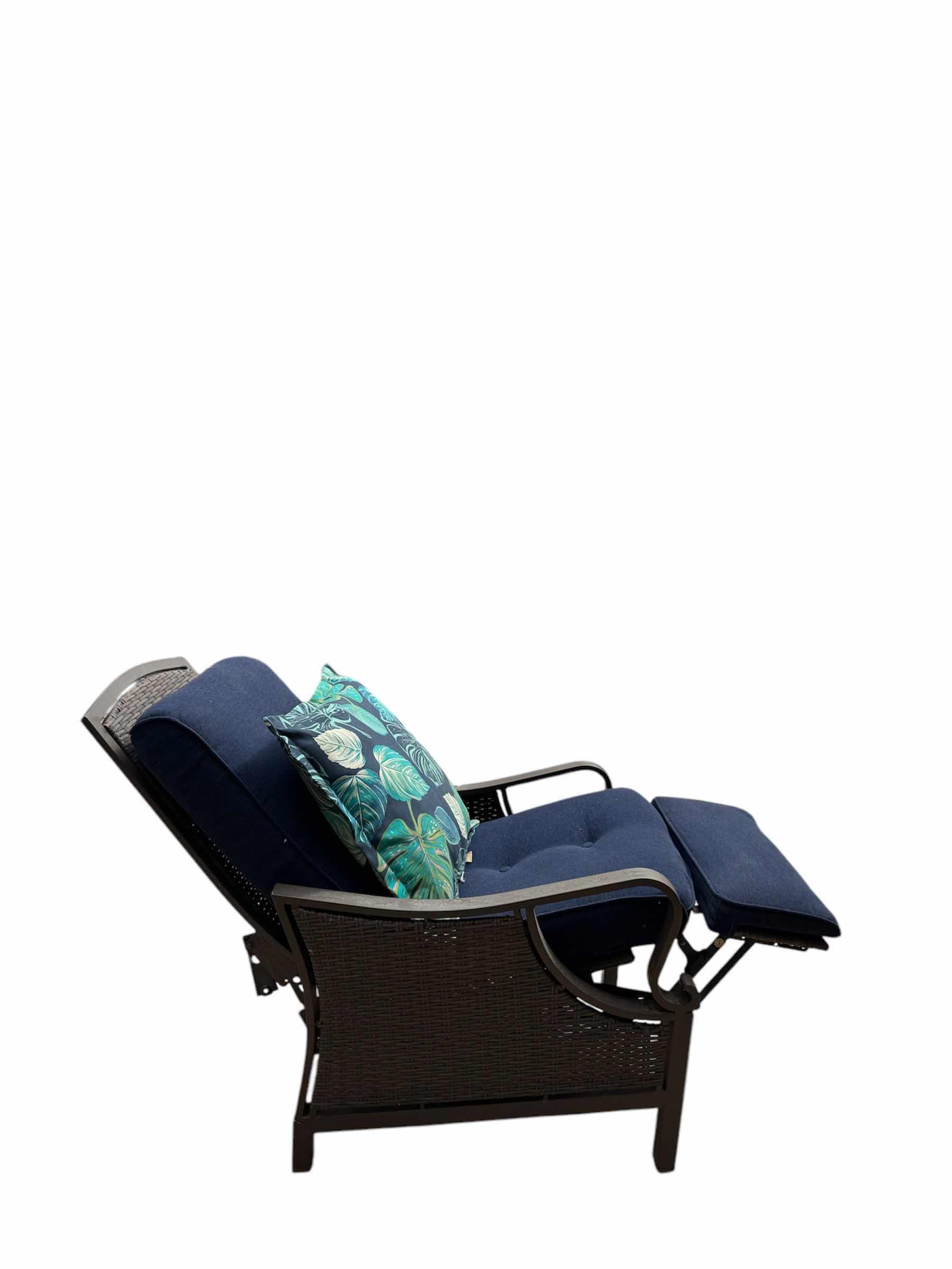 Photo 1 of OUTDOOR RECLINING CHAIR WITH PILLOWS. 27”W X 42”H