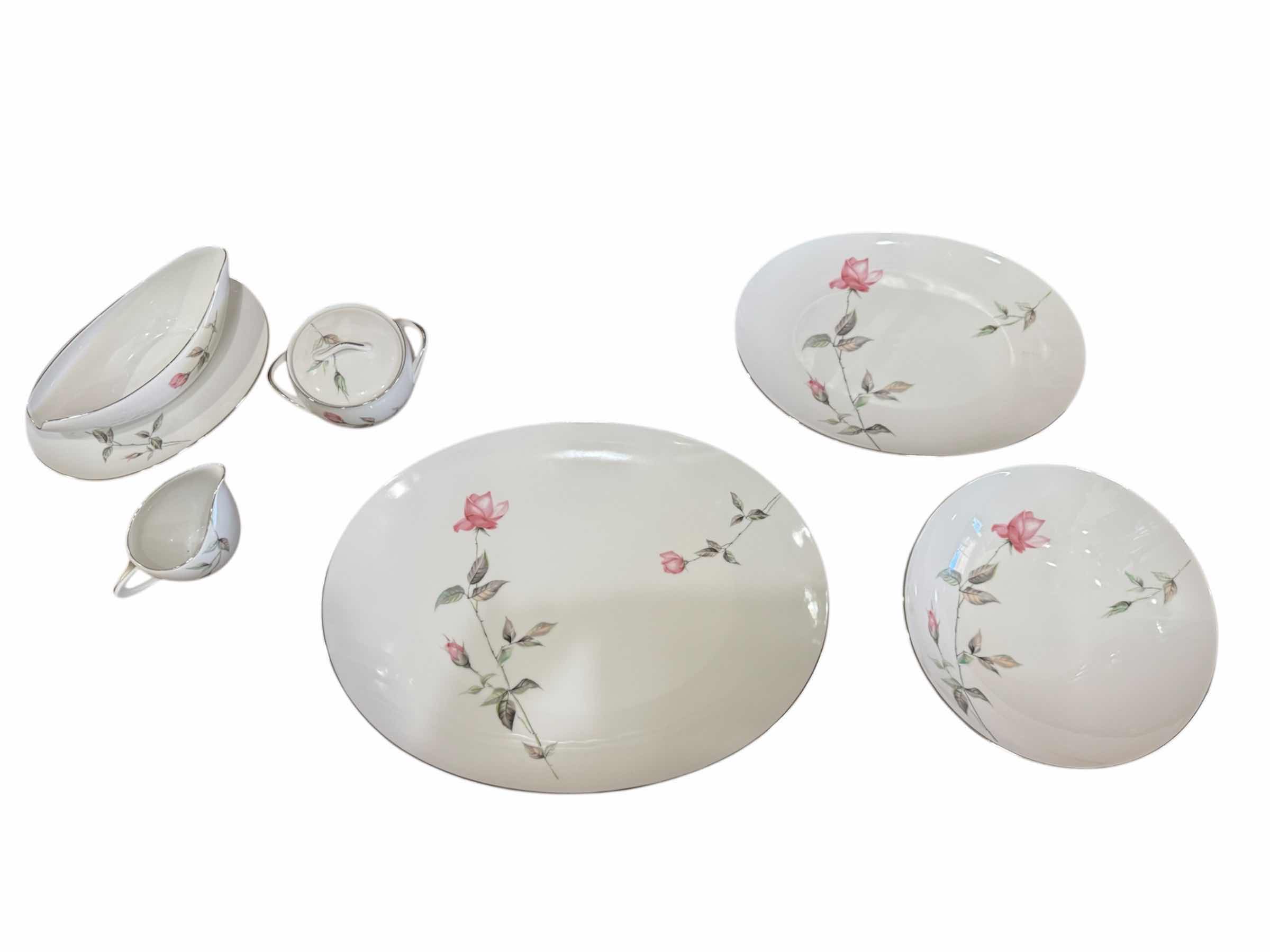 Photo 1 of 120
VINTAGE DAWN ROSES BY SANGO JAPAN SERVING SET, FLORAL DESIGN, CHINA, 7 ITEMS
SERVING PLATTER
16” X 12” X H1.25”