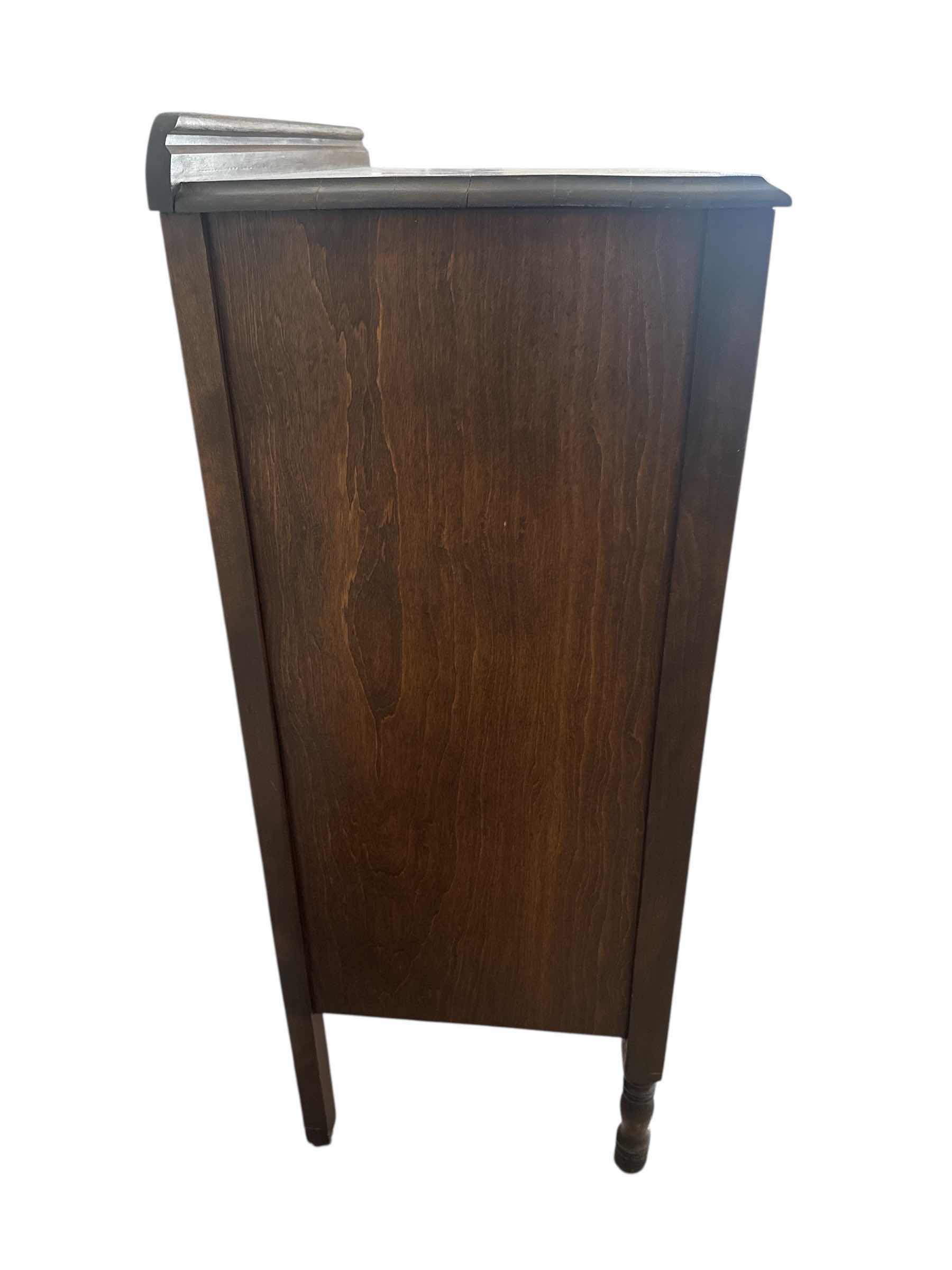 Photo 1 of DARK WOOD VINTAGE DRESSER WITH DOVETAIL DRAWERS 26“ x 17“ H 44”