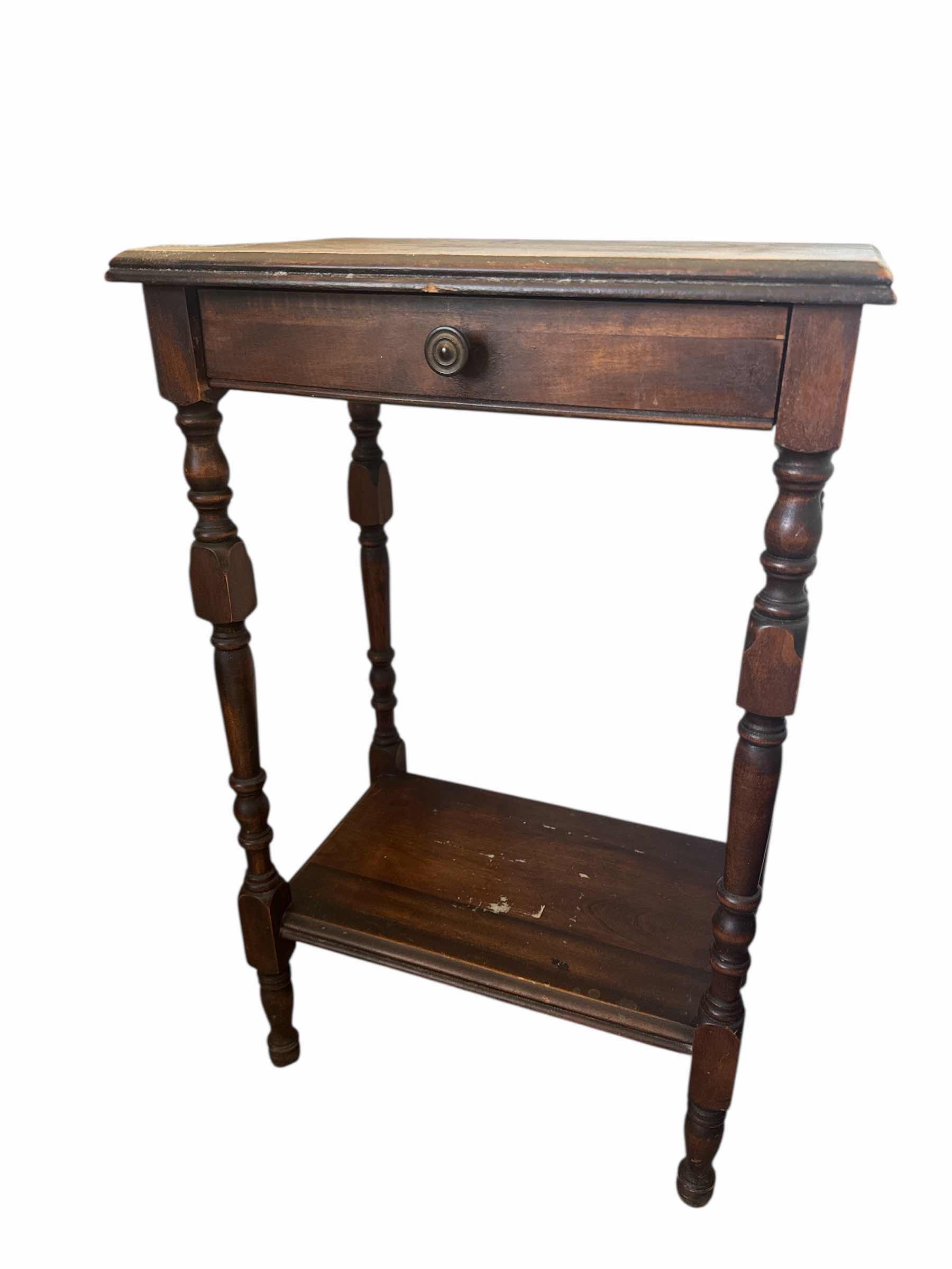 Photo 1 of ANTIQUE NIGHT STAND 8” x 12” H 28“
