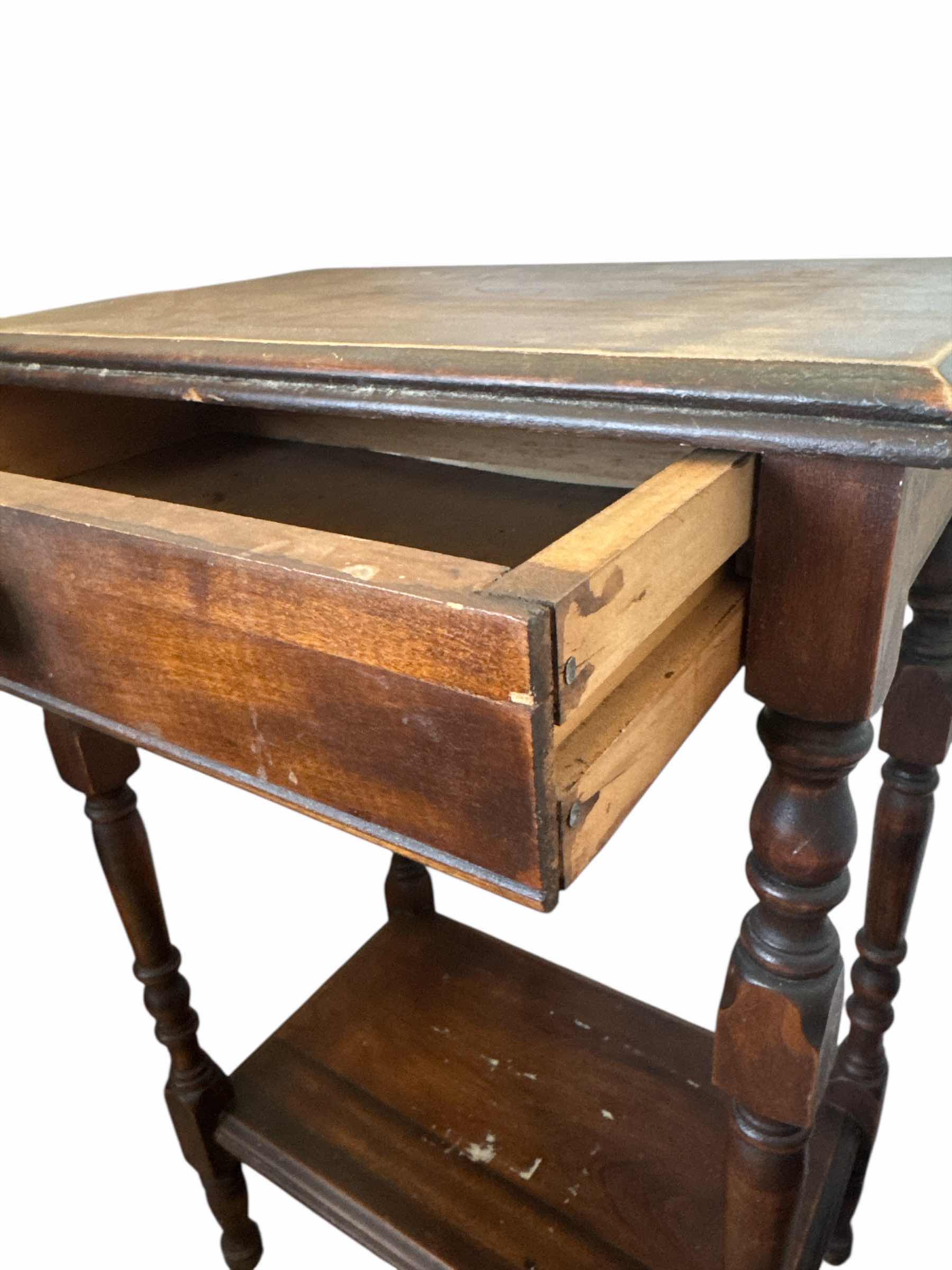 Photo 1 of ANTIQUE NIGHT STAND 8” x 12” H 28“