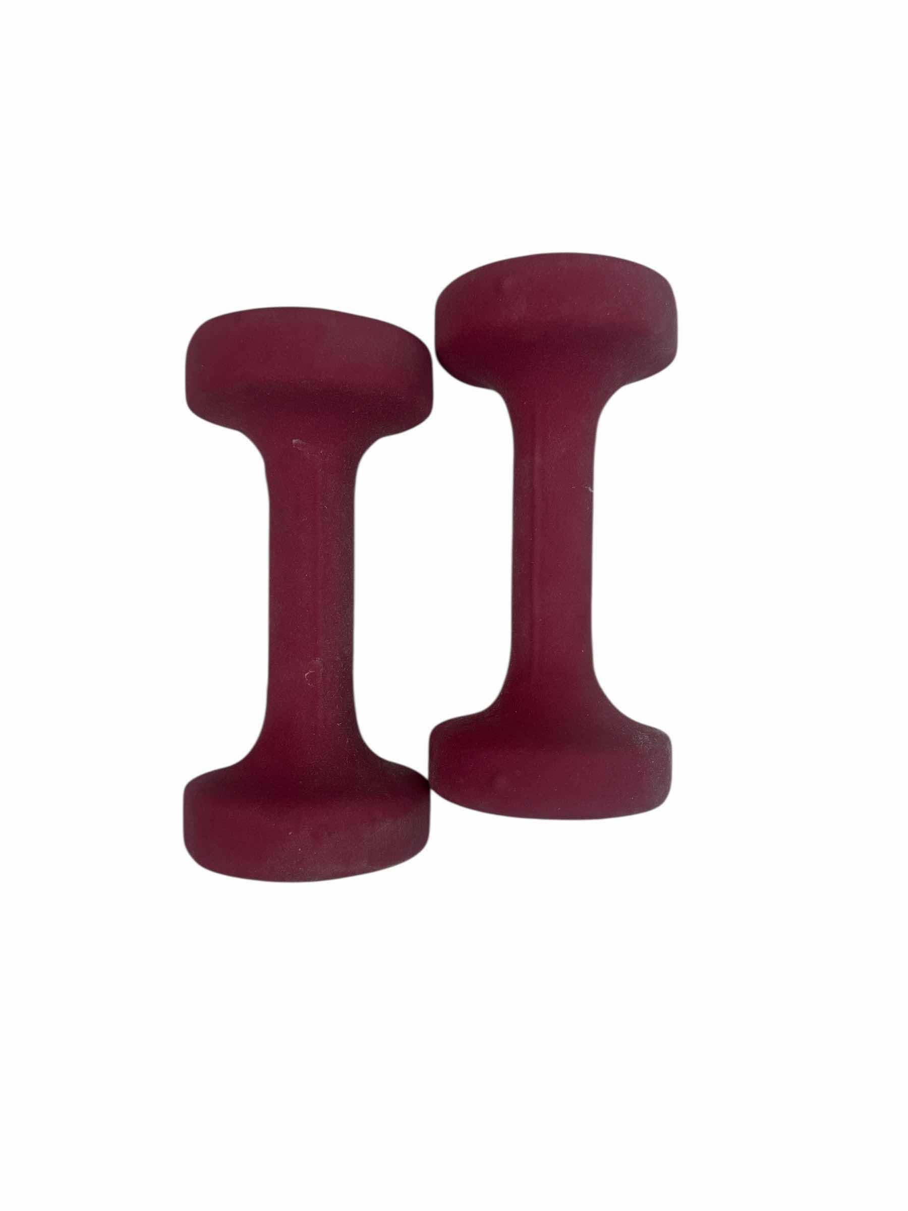 Photo 1 of 8 POUND BURGANDY WEIGHTS &
5 POUND BLUE WEIGHTS