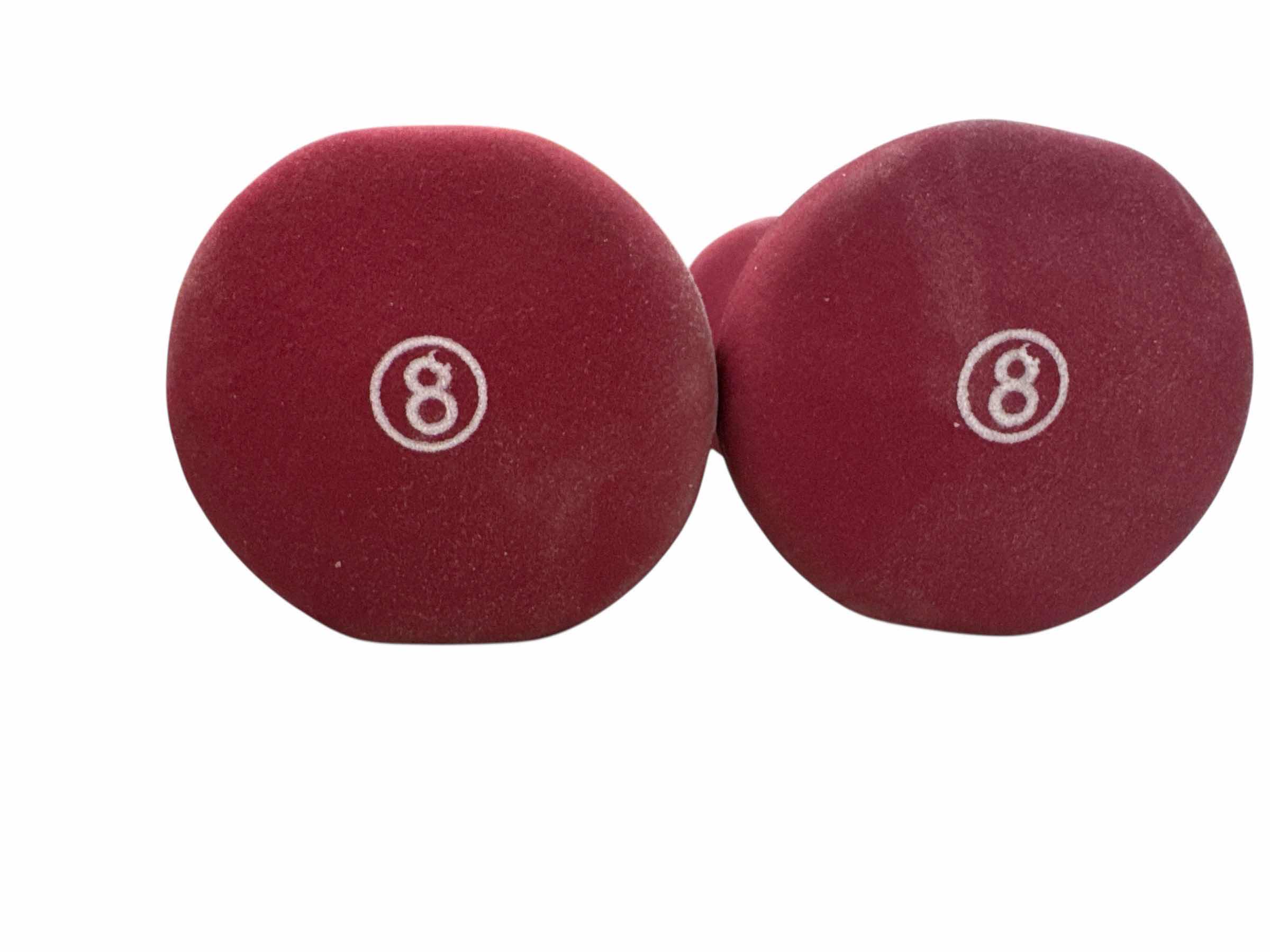 Photo 1 of 8 POUND BURGANDY WEIGHTS &
5 POUND BLUE WEIGHTS