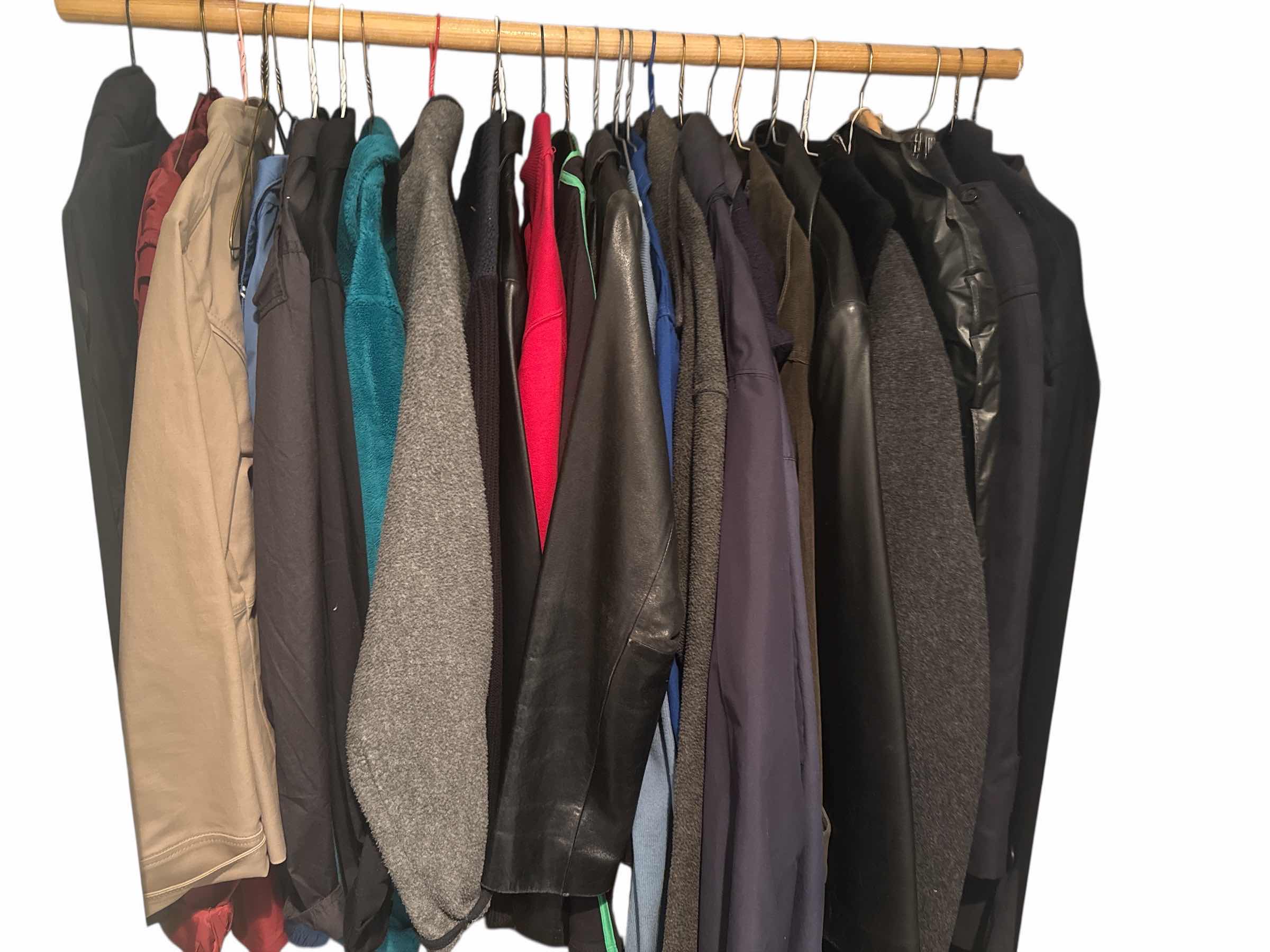 Photo 1 of CONTENTS OF COAT CLOSET: MENS L AND XL JACKETS AND COATS