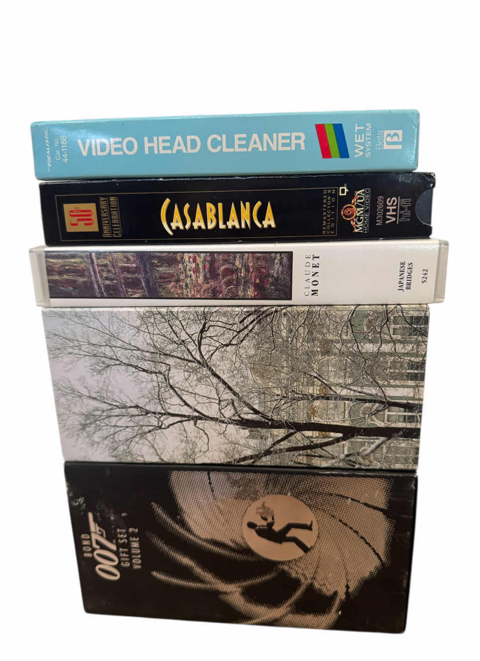 Photo 1 of 50
VINTAGE ASSORTED VHS MOVIES AND VIDEO HEAD CLEANER, CASABLANCA, BOND 007 GIFT SET VOLUME 2, PBS THE HERITAGE A RUSSIAN ODYSSEY.