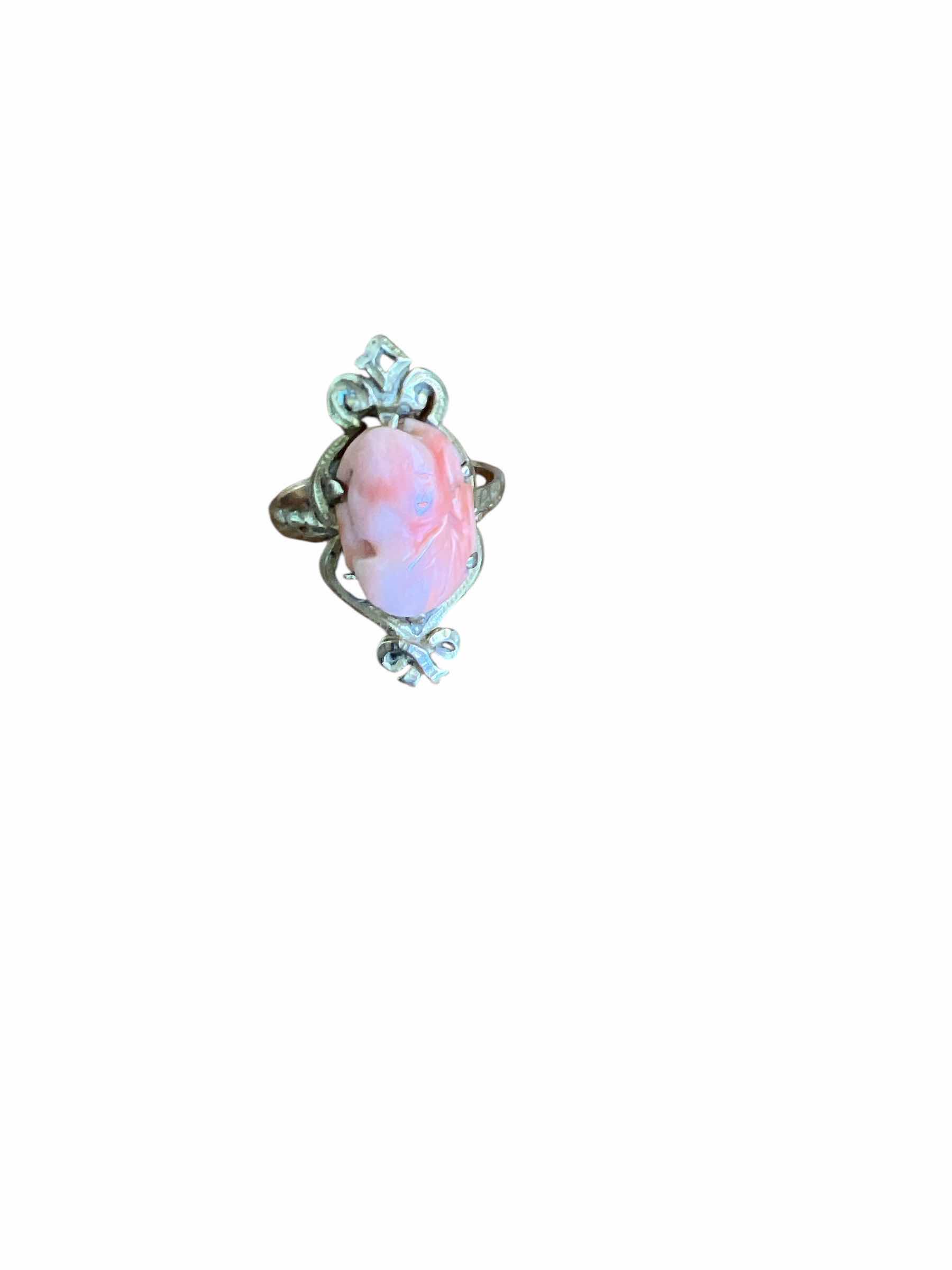 Photo 1 of WOMEN’S 10K GOLD AND CORAL RING - SIZE 7