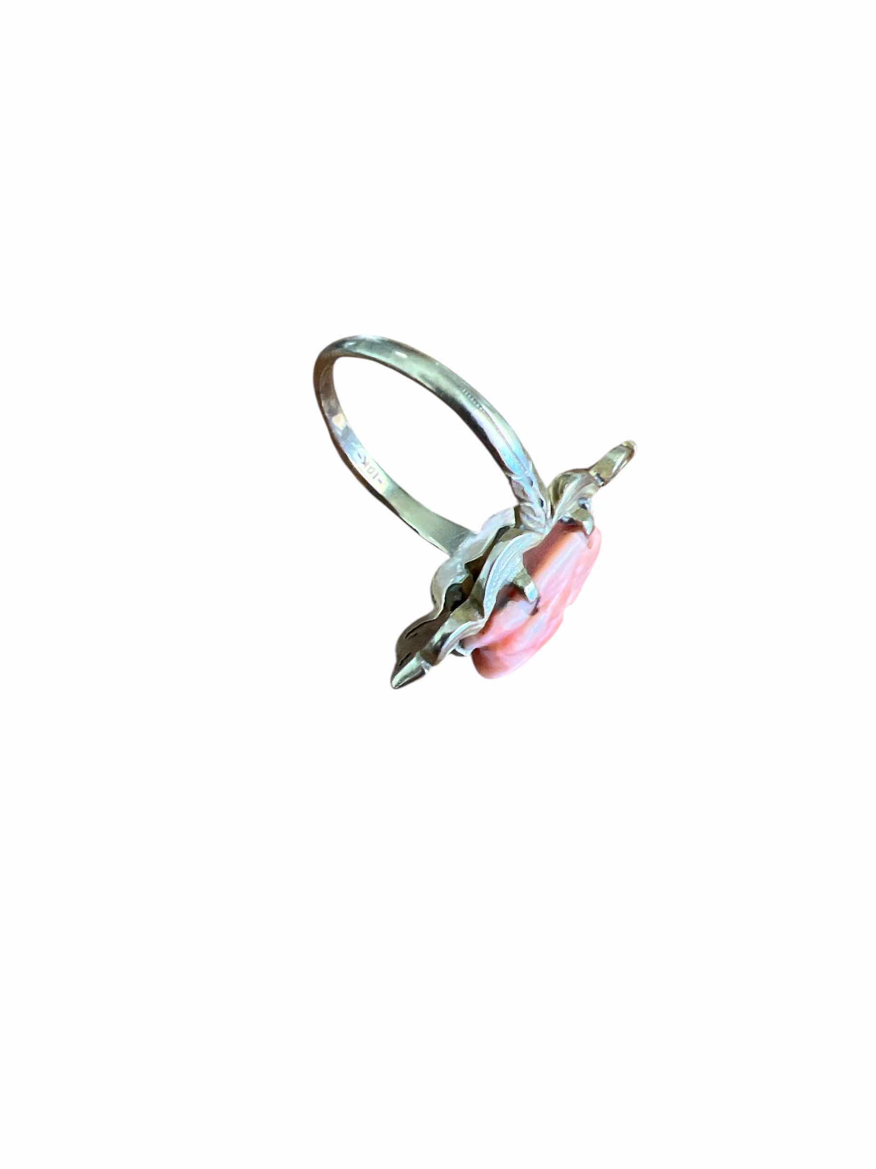 Photo 1 of WOMEN’S 10K GOLD AND CORAL RING - SIZE 7