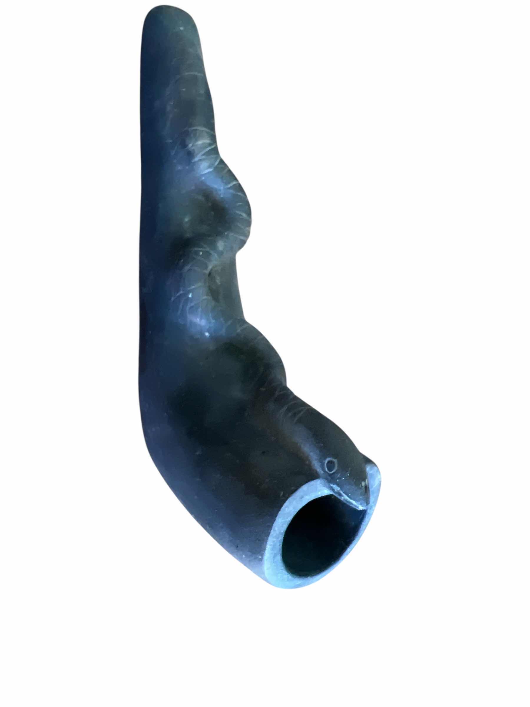 Photo 1 of PRIMITIVE SNAKE CLAY PIPE 6”