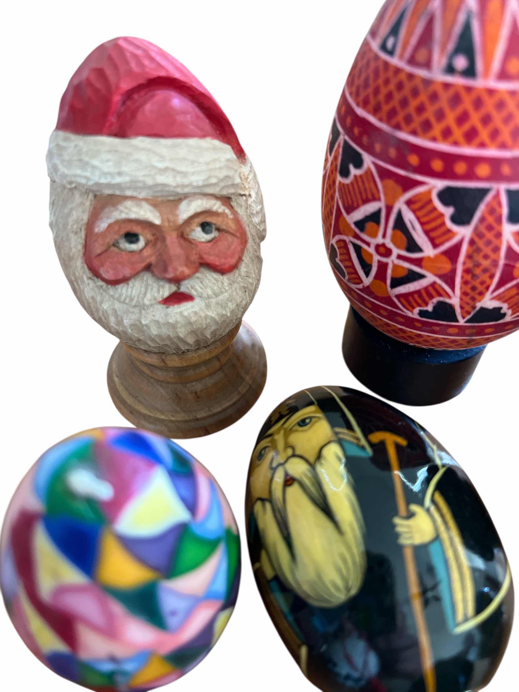 Photo 1 of LOT OF DECORATIVE EGGS - MIXED LOT IF REAL EGGS SHELLS, WOOD, MARBLE AND MORE