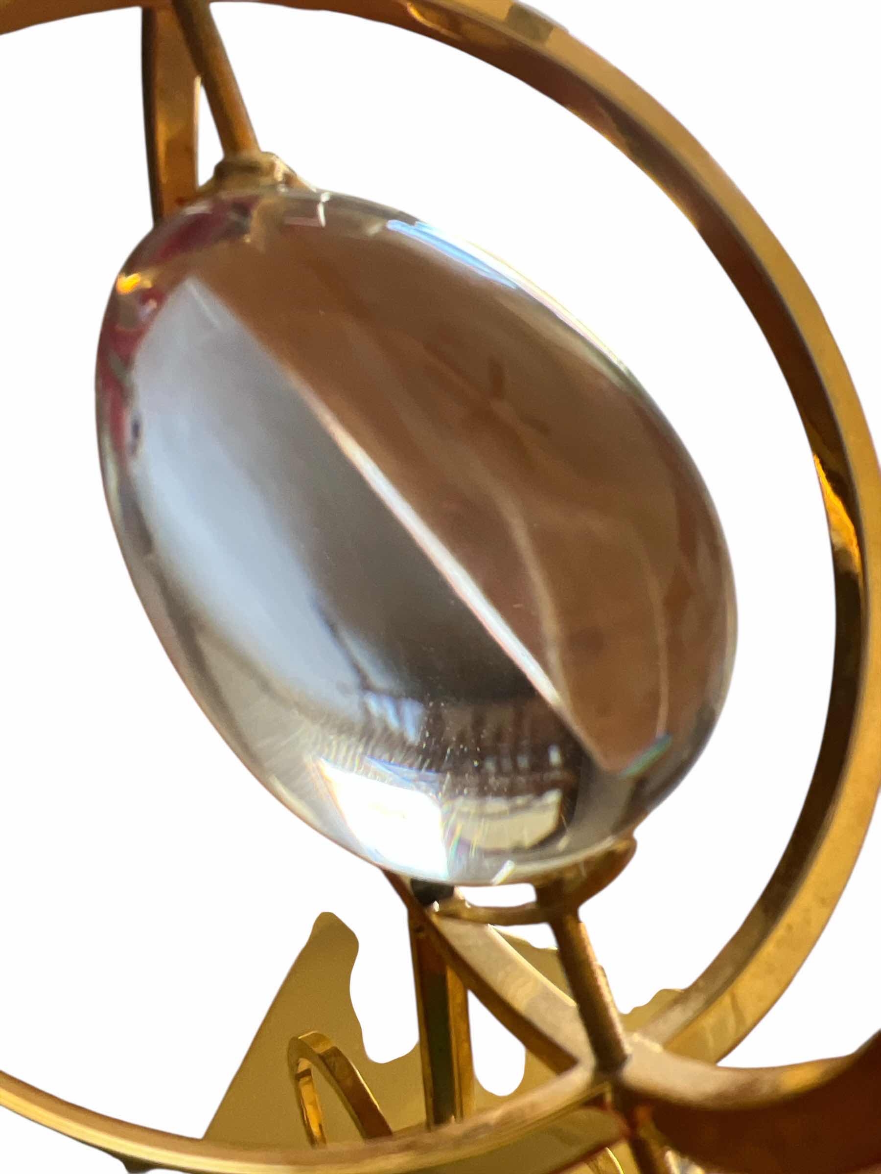 Photo 1 of BACCARAT CRYSTAL EGG IN GLABE SPHERE HOLDER