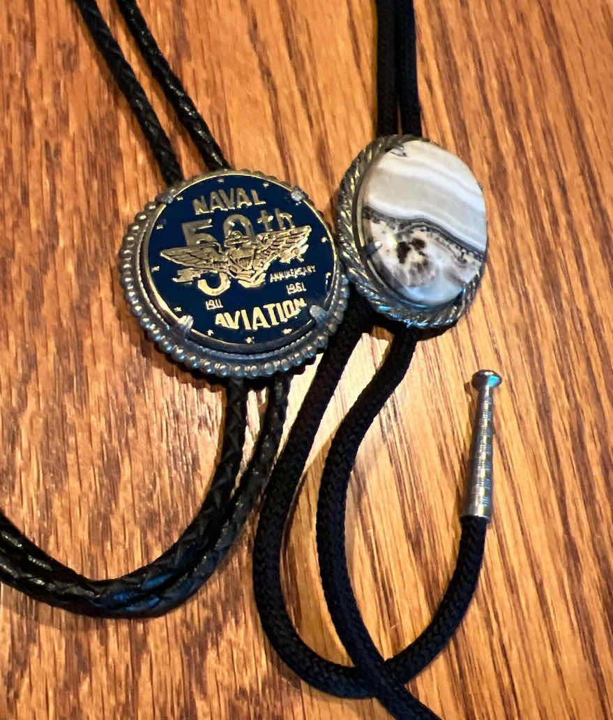 Photo 1 of 2 - BOLO TIES - NAVAL AVIATION 50th AND STONE