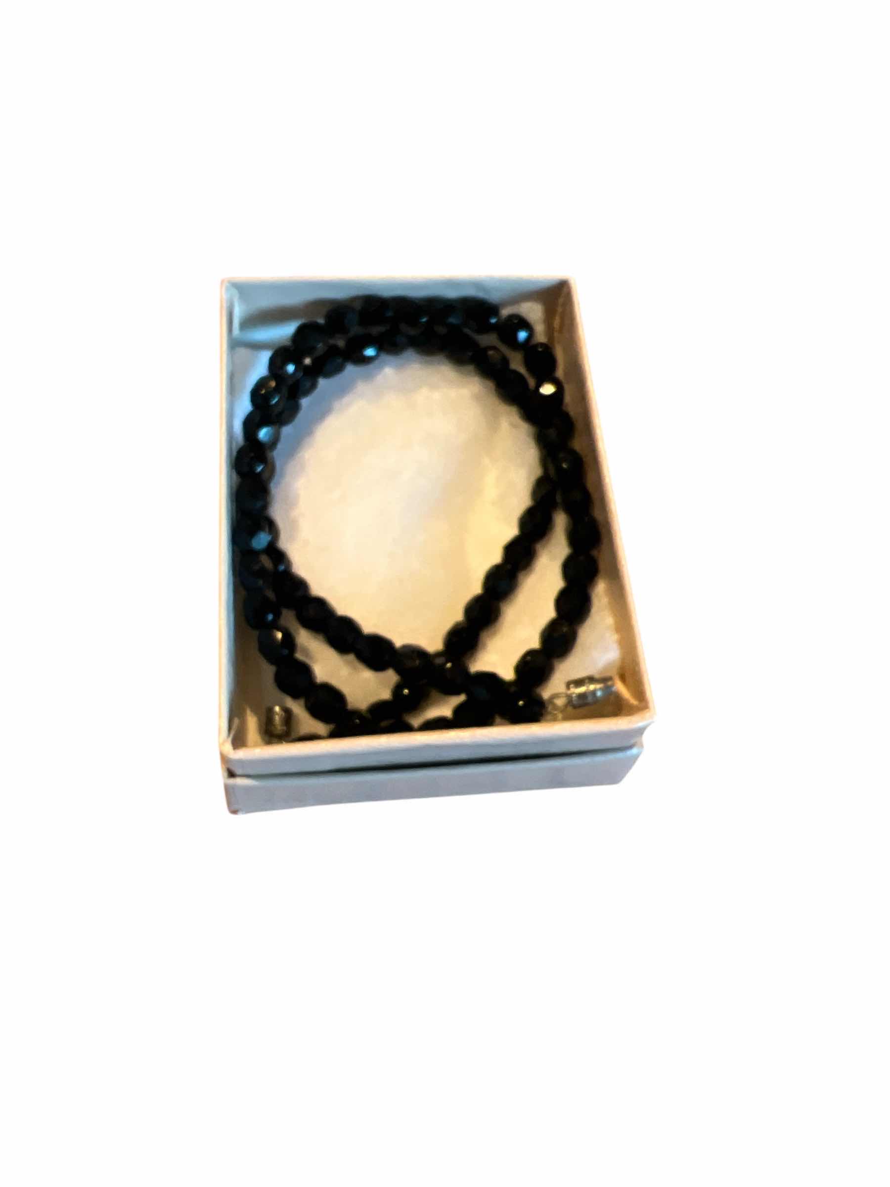 Photo 1 of VINTAGE ART DECCO BLACK STONE NECKLACE
