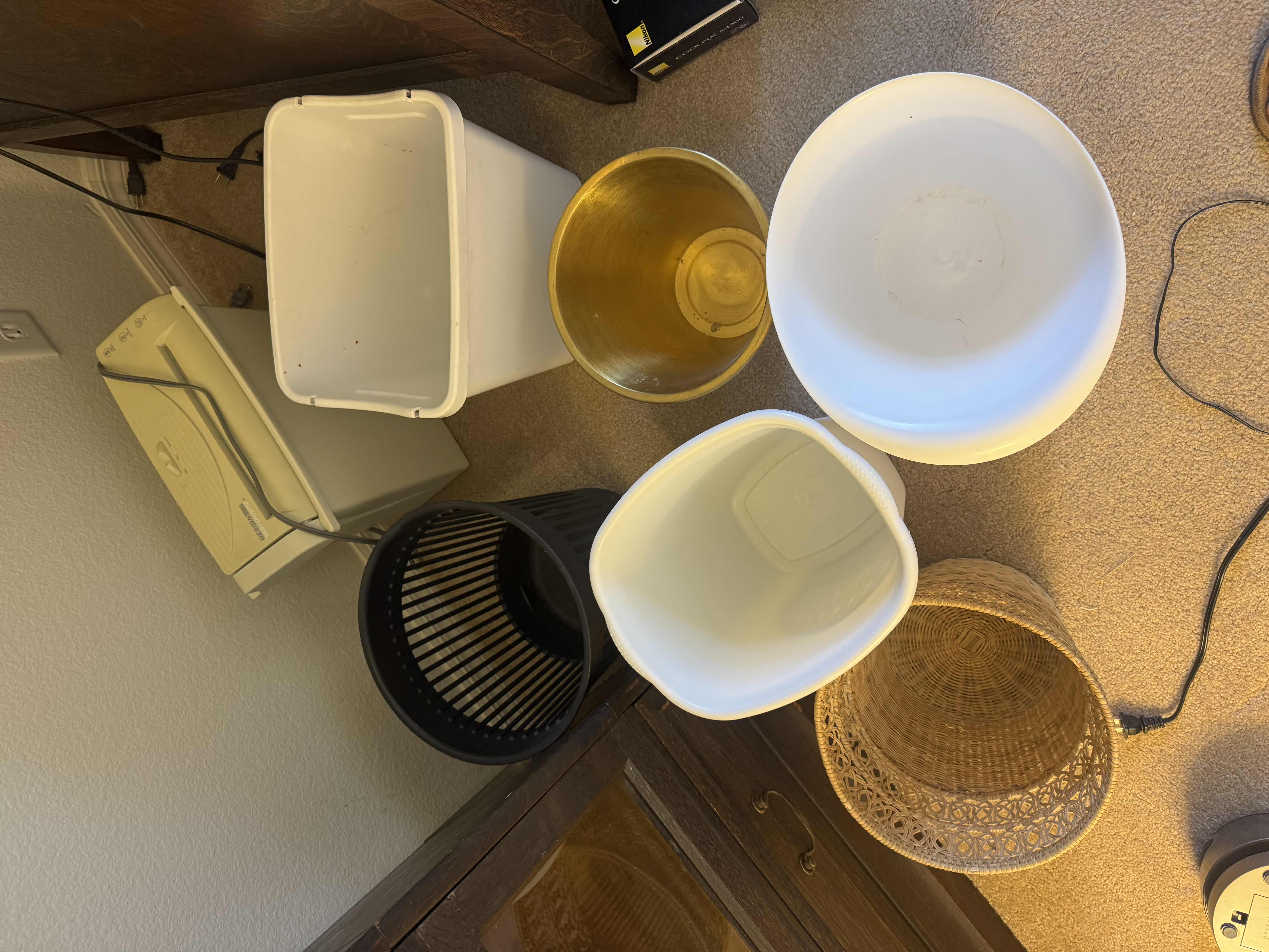 Photo 1 of 6 WASTE BASKETS AND 1 PAPER SHREDDER