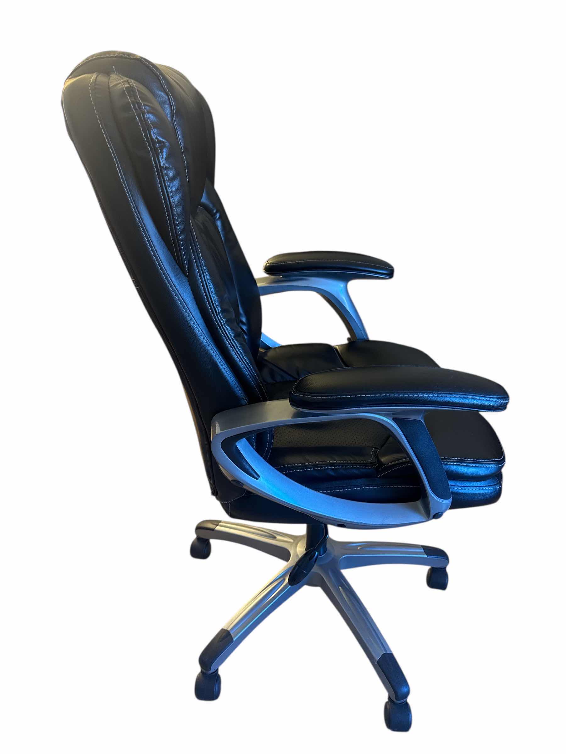 Photo 1 of BLACK LEATHER OFFICE CHAIR