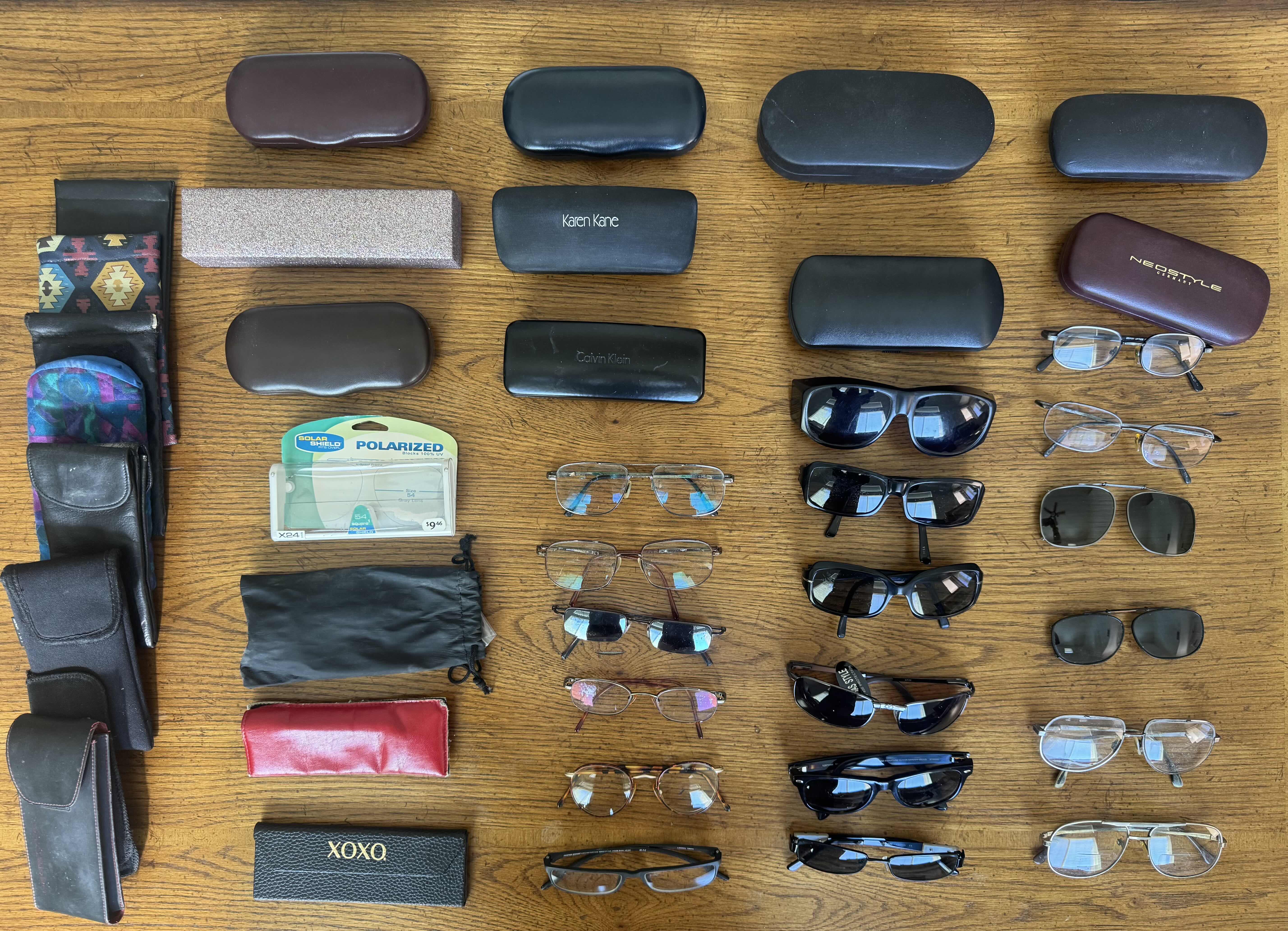 Photo 1 of 80
ASSORTED MENS AND WOMENS SUNGLASSES, READER GLASSES, HARD CASE/COVERS FOR GLASSES/SUNGLASSES. ACCESSORIES FOR GLASSES AND SUNGLASSES
