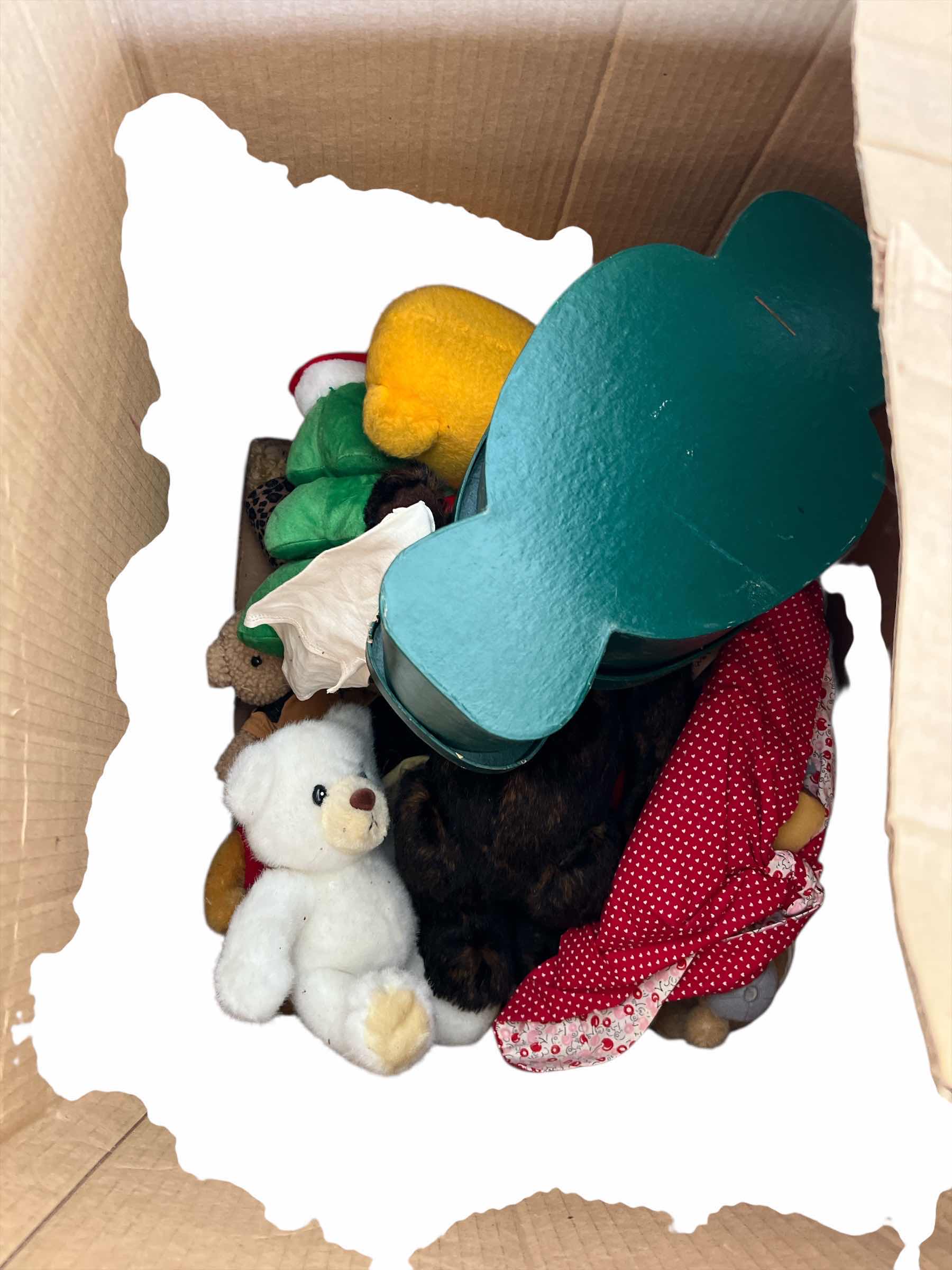 Photo 1 of BOX OF STUFFED ANIMALS AND PLUSHIES