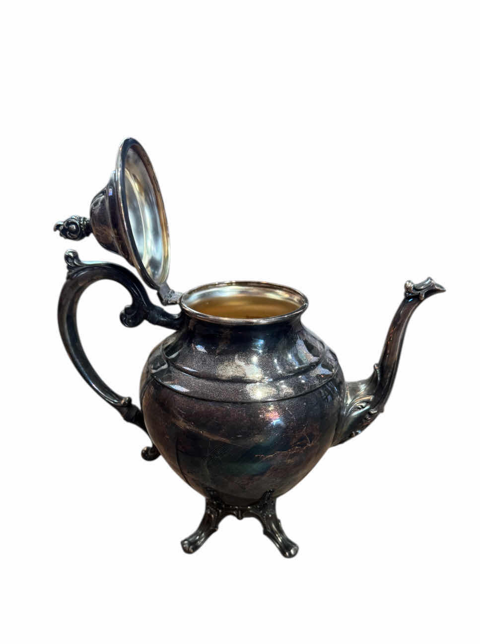 Photo 1 of 65
VINTAGE ANTIQUE WM ROGERS SILVER TEAPOT WITH SUGAR AND CREAMER SET, COLLECTABLE, HOME DECOR, HOME ESSENTIALS 

TEAPOT
H9”