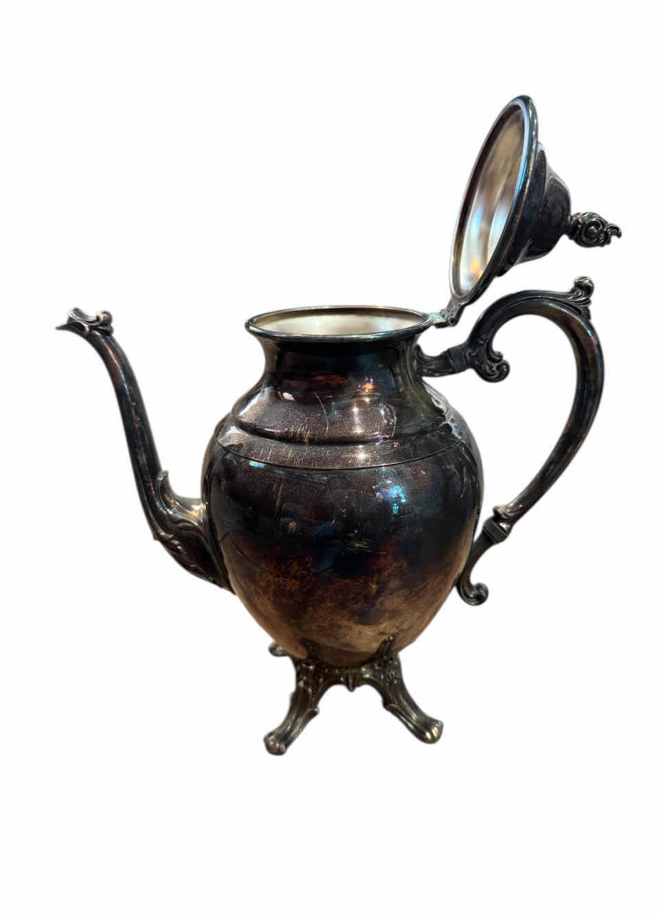 Photo 1 of 55
VINTAGE ANTIQUE WM ROGERS SILVER TEAPOT WITH SUGAR BOWL, COLLECTABLE, HOME DECOR, HOME ESSENTIALS

TEAPOT/PITCHER
H11”