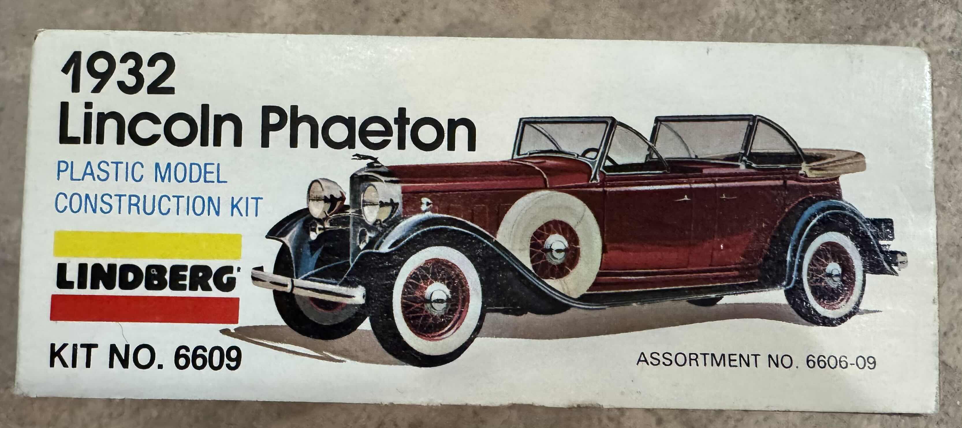 Photo 1 of 25
VINTAGE CLASSIC CAR PLASTIC MODEL KIT NO. 6609 1932 LINCOLN PHAENTON, LINDBERG. COLLECTABLE, TOY MODEL COLLECTION