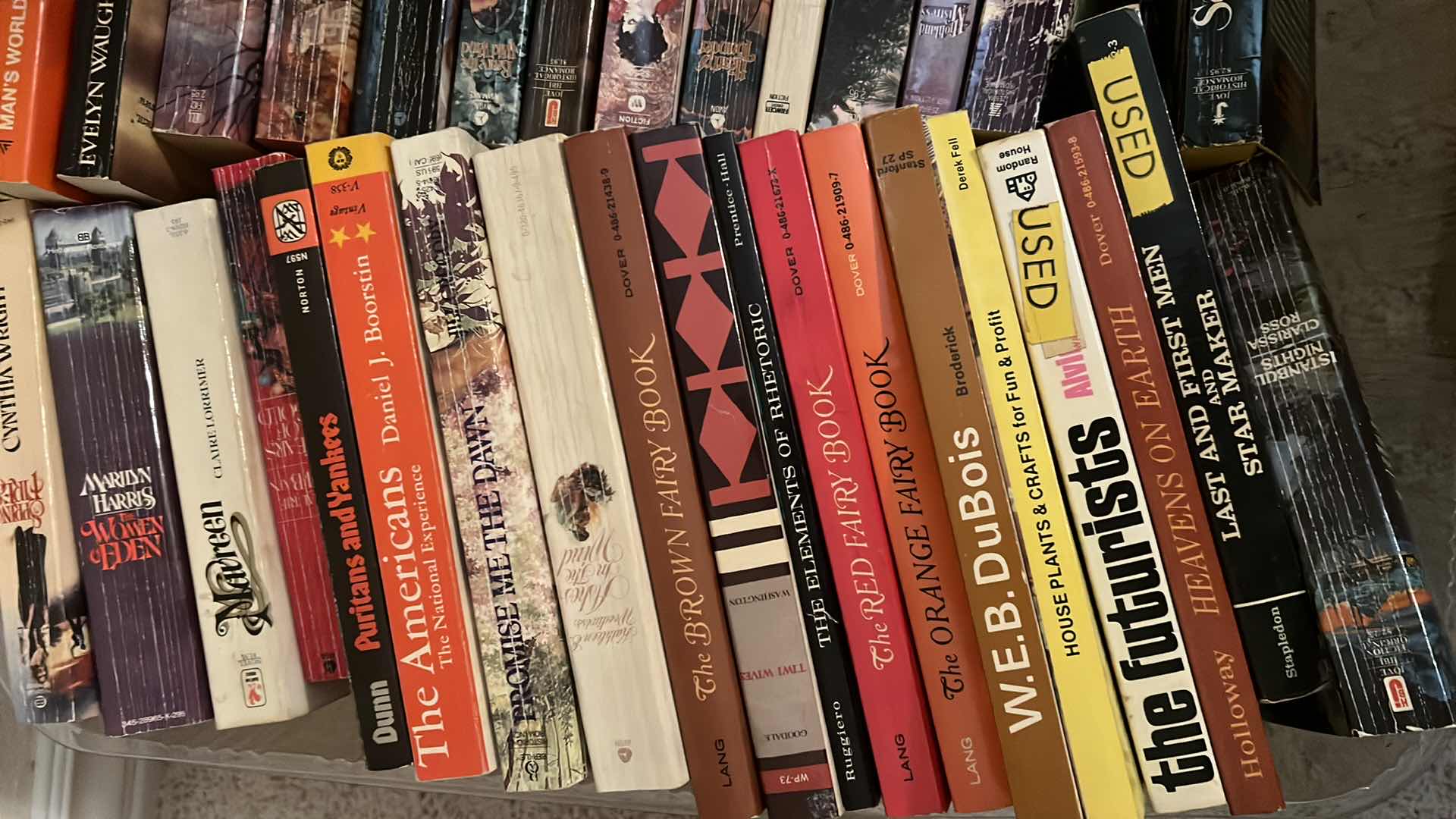 Photo 1 of PLASTIC TRAY OF FICTION AND NON-FICTION BOOKS
