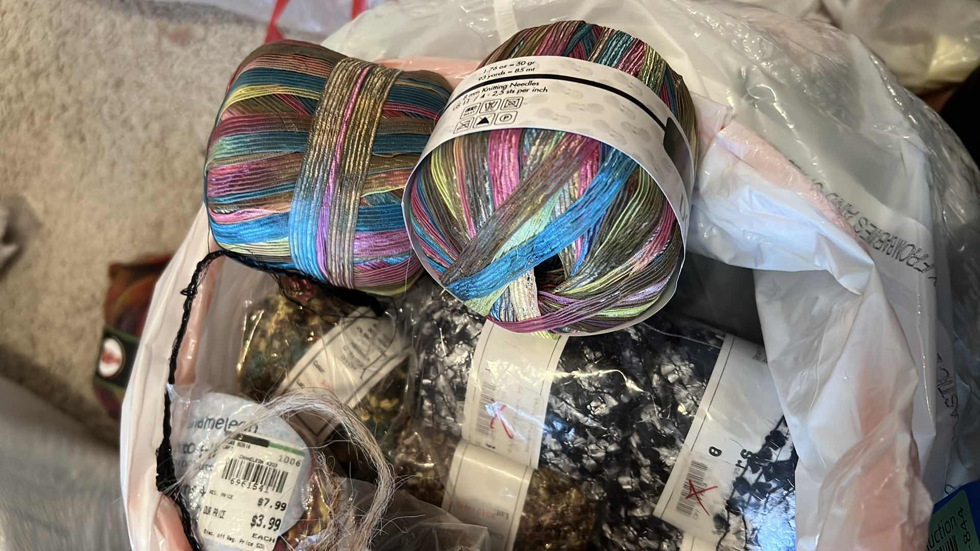 Photo 1 of BAG OF RIBBON, THREAD AND MORE