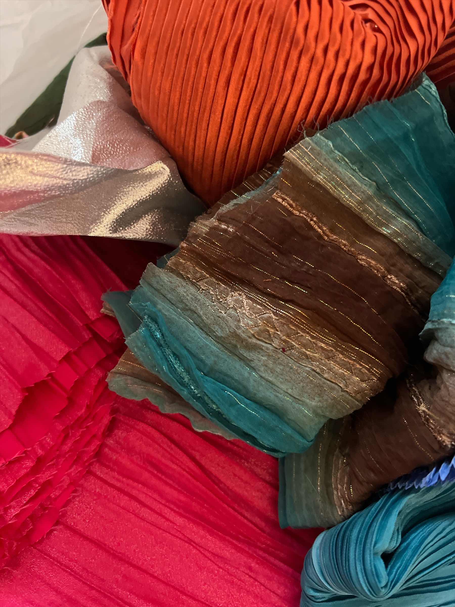 Photo 1 of BAG OF SPECIALTY FABRIC AND METALLIC THREAD