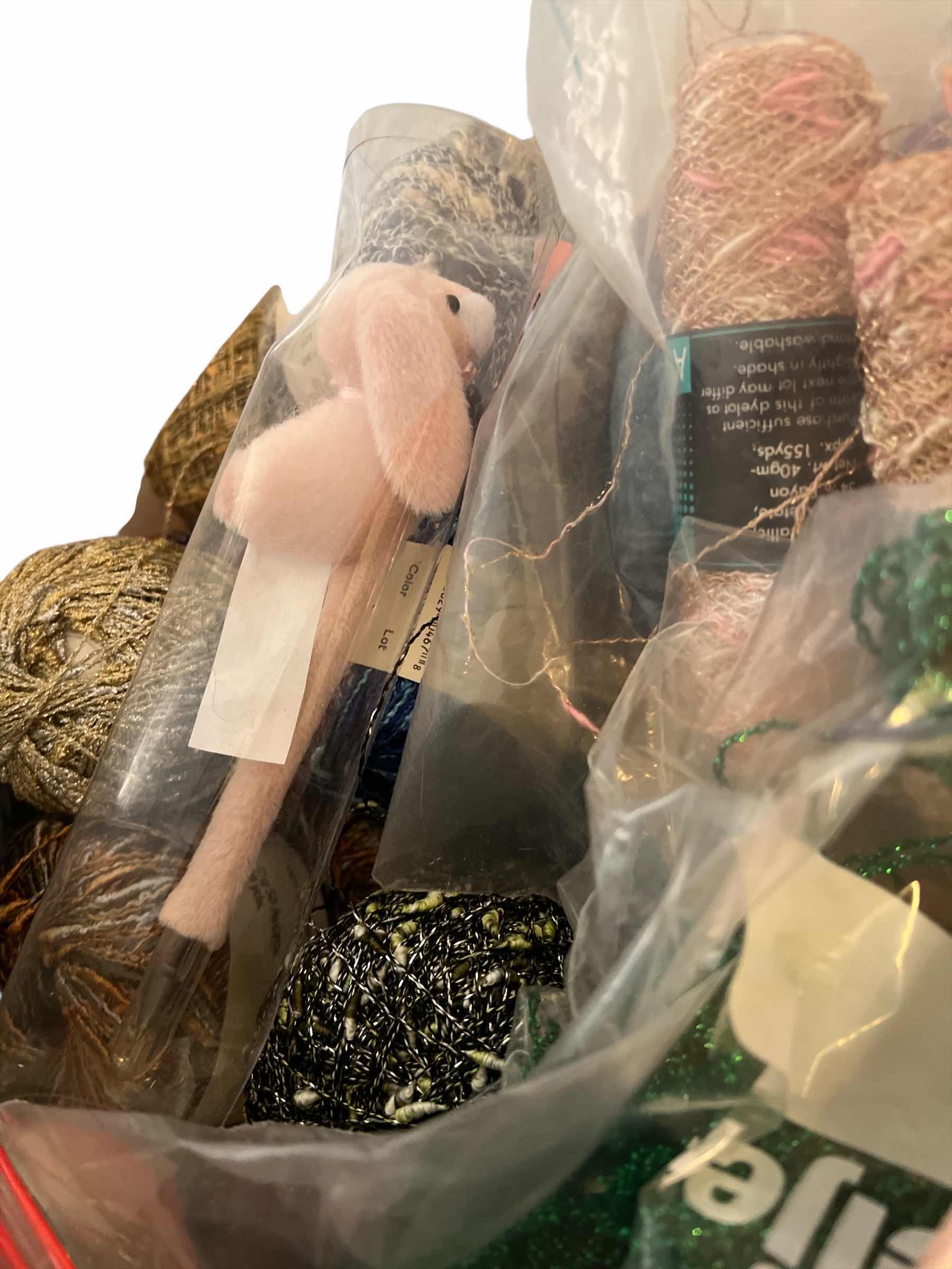 Photo 1 of BAG OF YARN, EMBROIDERY THREAD AND MORE