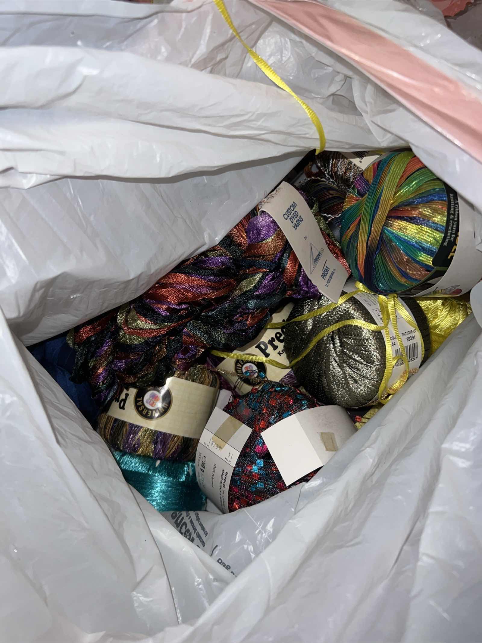 Photo 1 of BAG OF SPECIALTY THREAD AND YARN