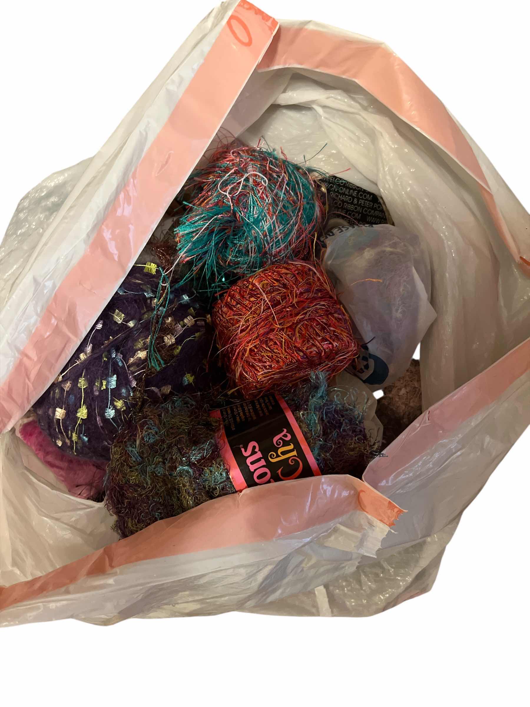 Photo 1 of BAG OF VINTAGE RIBBON - THREAD - AND MORE