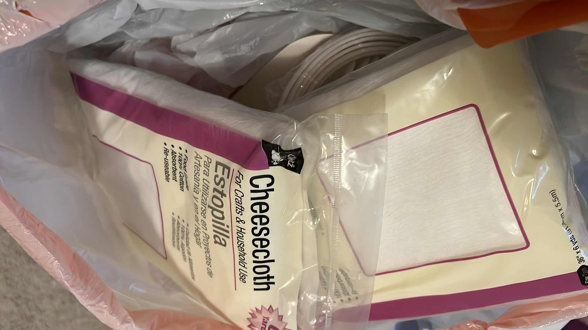 Photo 1 of KITCHEN SINK OF CRAFTING SUPPLIES - CHEESECLOTH, RIBBON, HAIRBAND SUPPLIES ANS MORE.