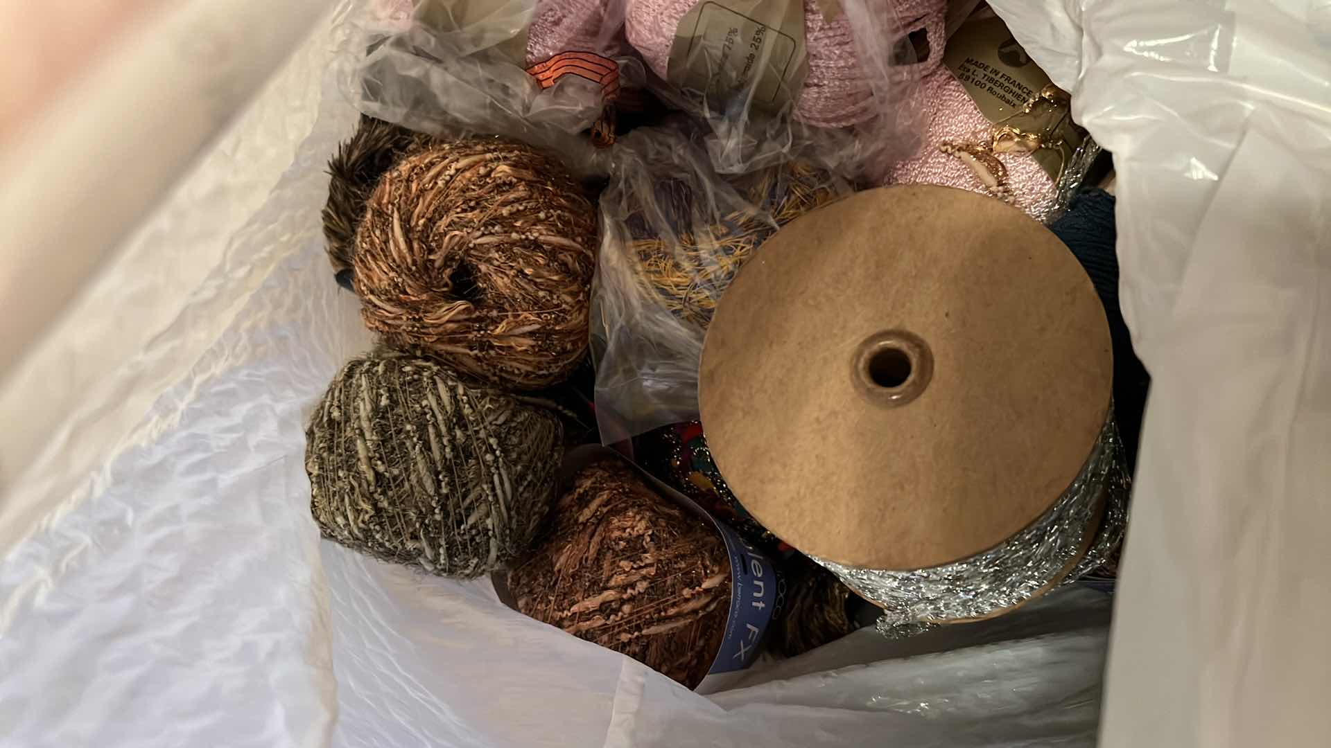 Photo 1 of BAG OF VINTAGE SEWING AND CRAFT YARN, THREAD AND MORE