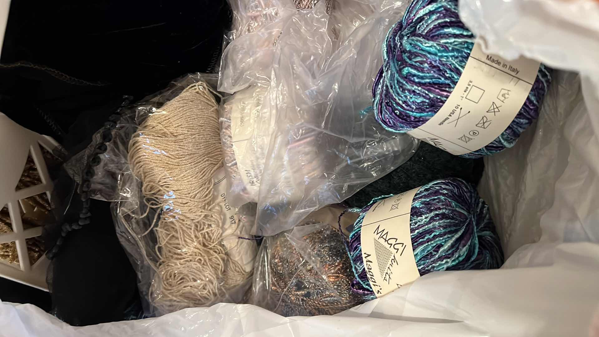 Photo 1 of BAG OF CRAFTING FANRIC, THREAD AND MORE