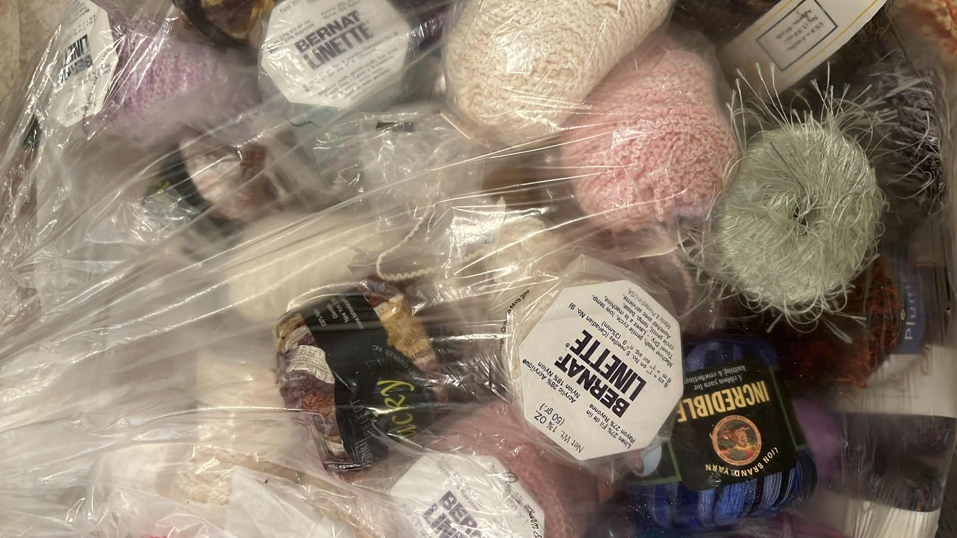 Photo 1 of BAG OF THREAD, YARN AND MORE