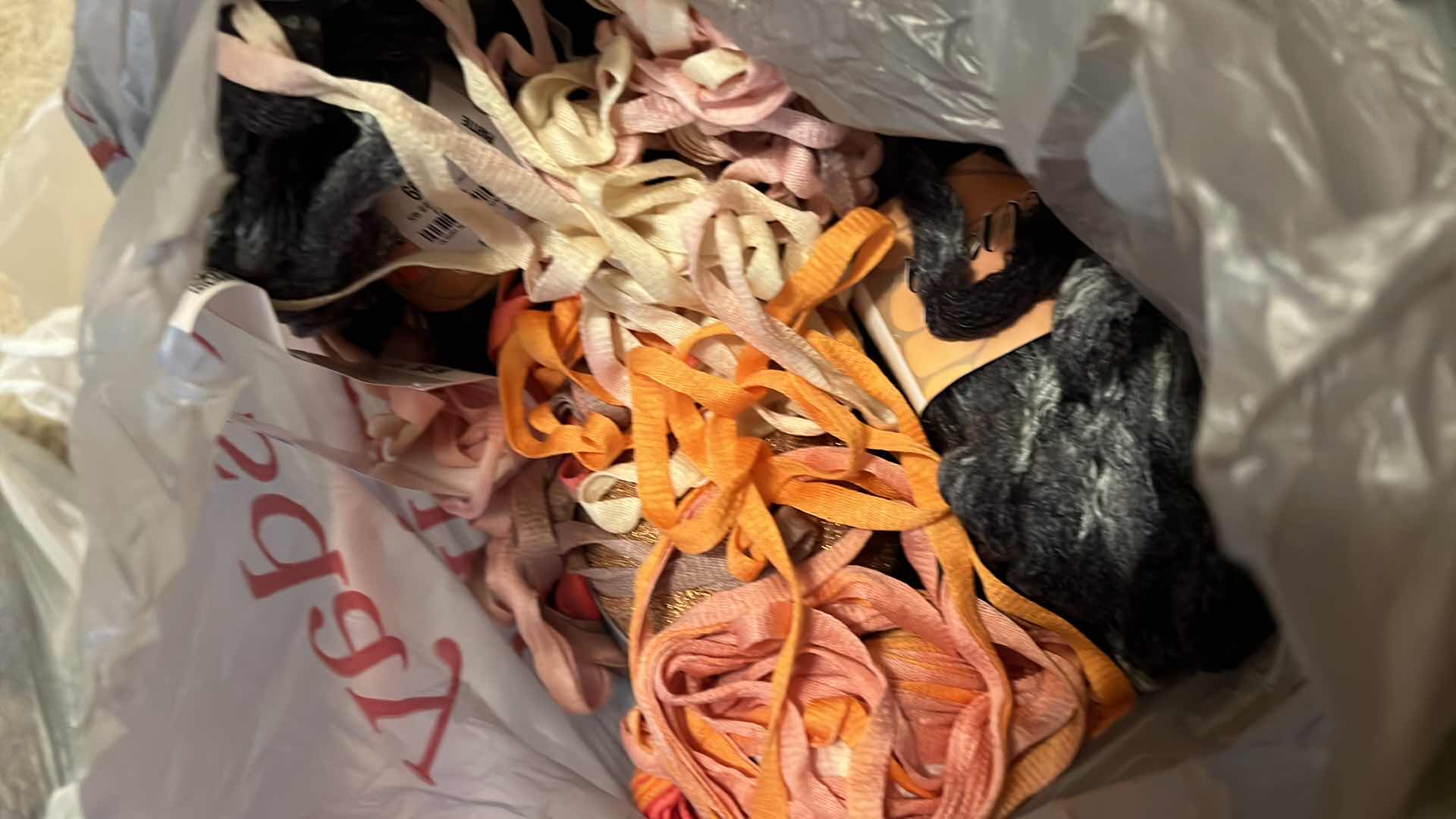Photo 1 of BAG OF THREAD, RIBBON, YARN AND MORE
