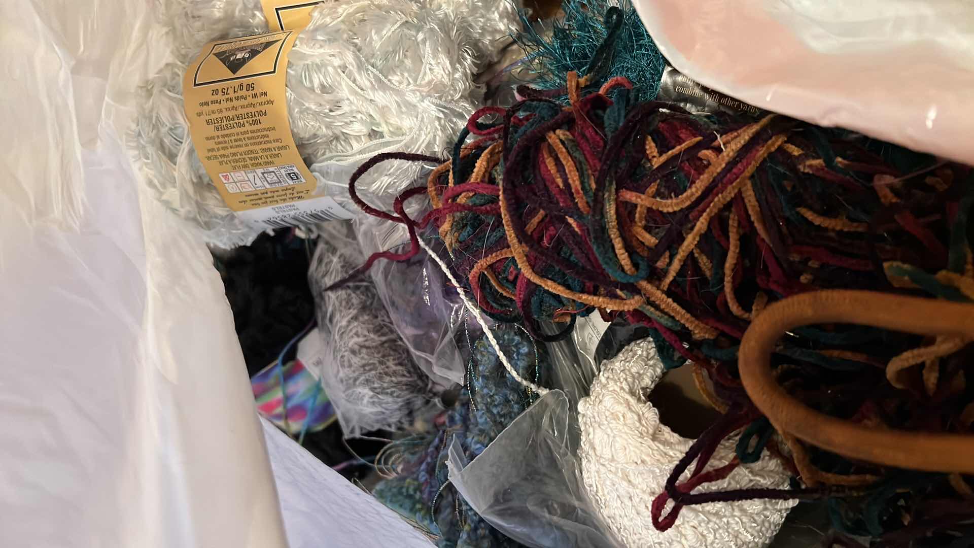 Photo 1 of BAG OF SPECIALTY THREAD AND YARN